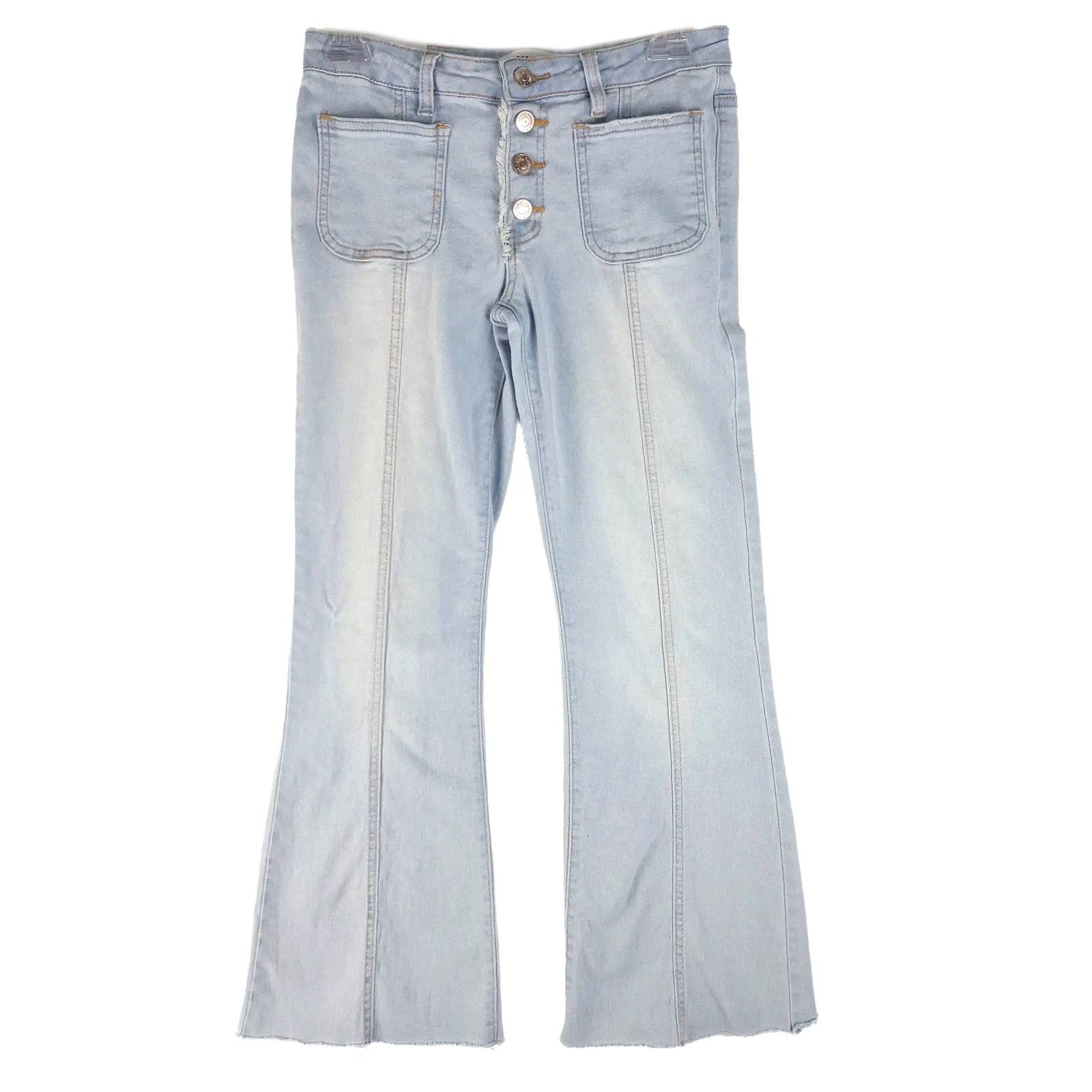 Almost Famous ALMOST FAMOUS Flared Button Fly Light Denim Wash Jeans ...