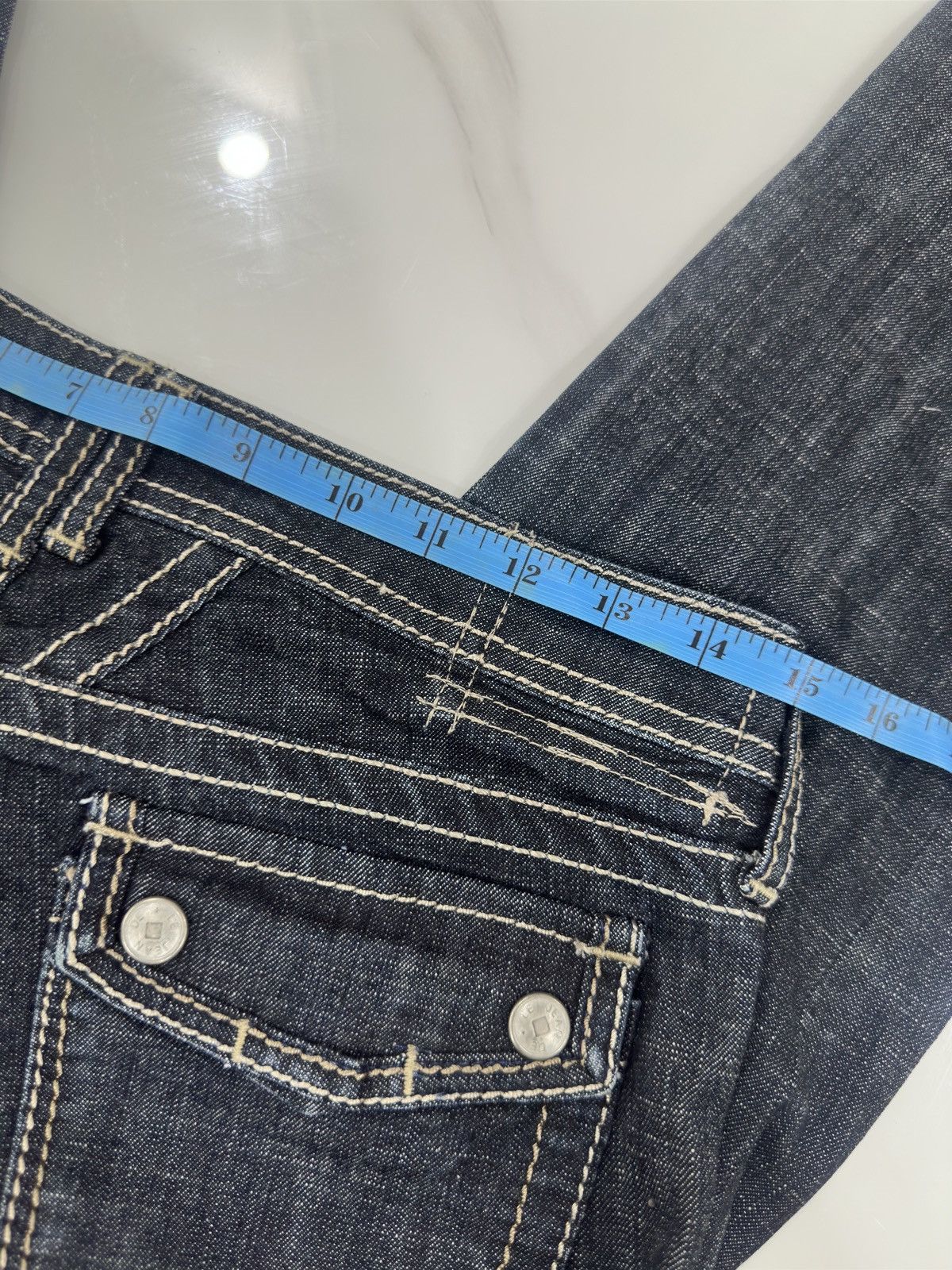 If Six Was Nine × Le Grande Bleu (L.G.B.) × Marithe + Francois Girbaud MARITHE FRANCOIS GIRBAUD Pants Biker Utility Denim Size US 29 - 13 Thumbnail