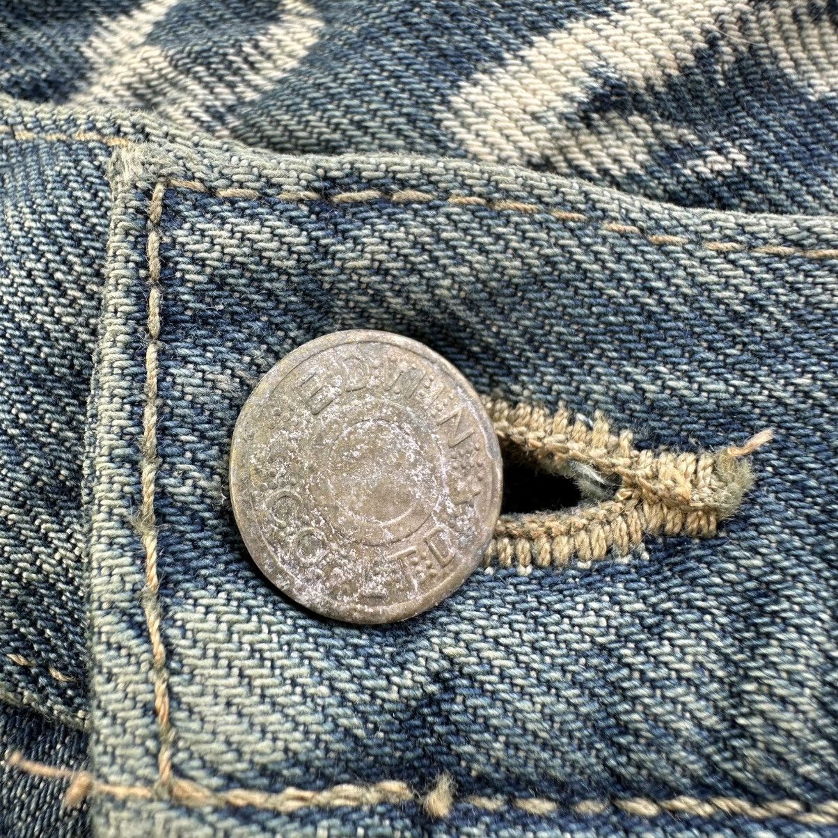 If Six Was Nine Vintage Edwin Dye Splash FLARE Denim Jean Pant W28 Size US 28 / EU 44 - 4 Thumbnail