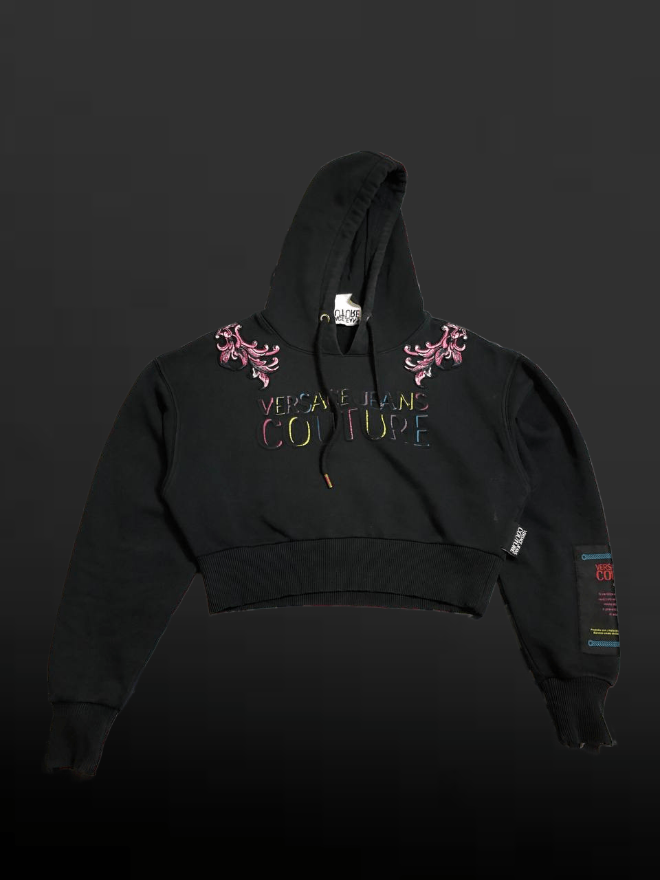 Versace Jeans Couture Versace Jeans Couture Cropped Drawstring Hoodie Size XS / US 0-2 / IT 36-38 - 1 Thumbnail