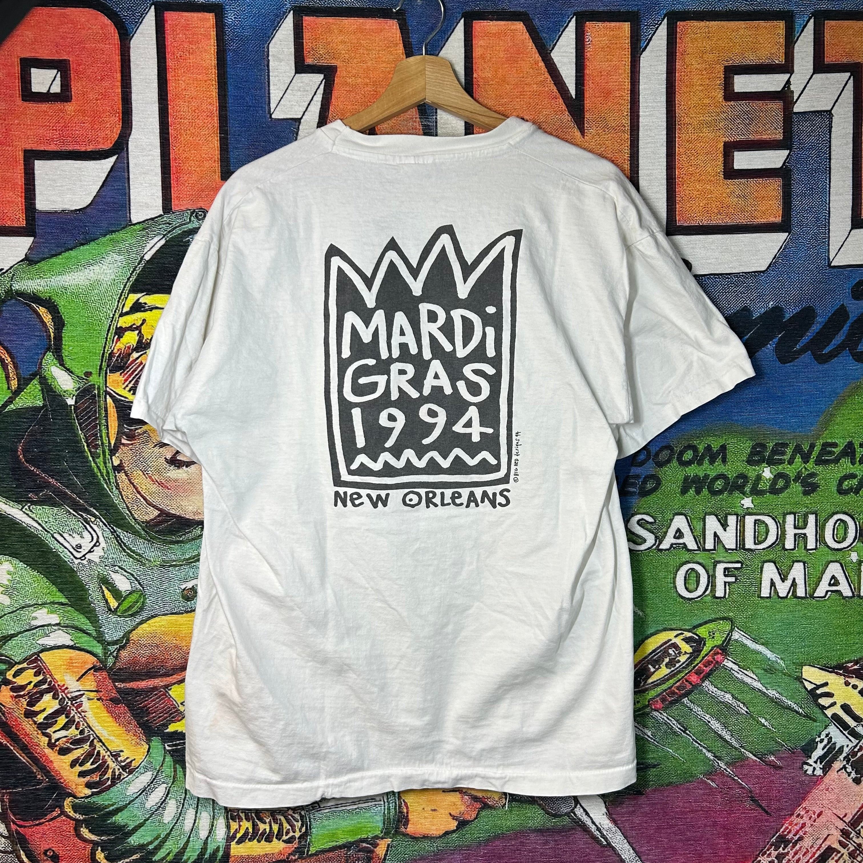 Vintage Vintage 90s Mardi Gras Fat Tuesday Tee Size XL Size US XL / EU 56 / 4 - 2 Thumbnail