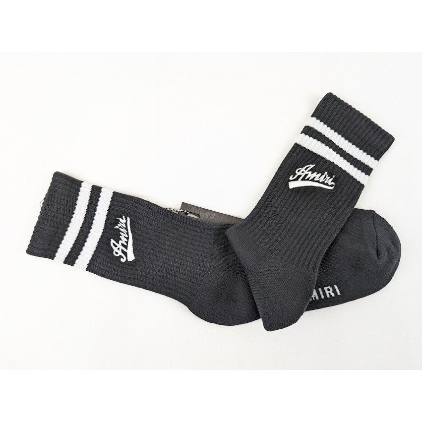 Amiri o1rshd1 Q:4 / Size: 41/42 / Varsty Script Socks Black/White Size ONE SIZE - 5 Thumbnail
