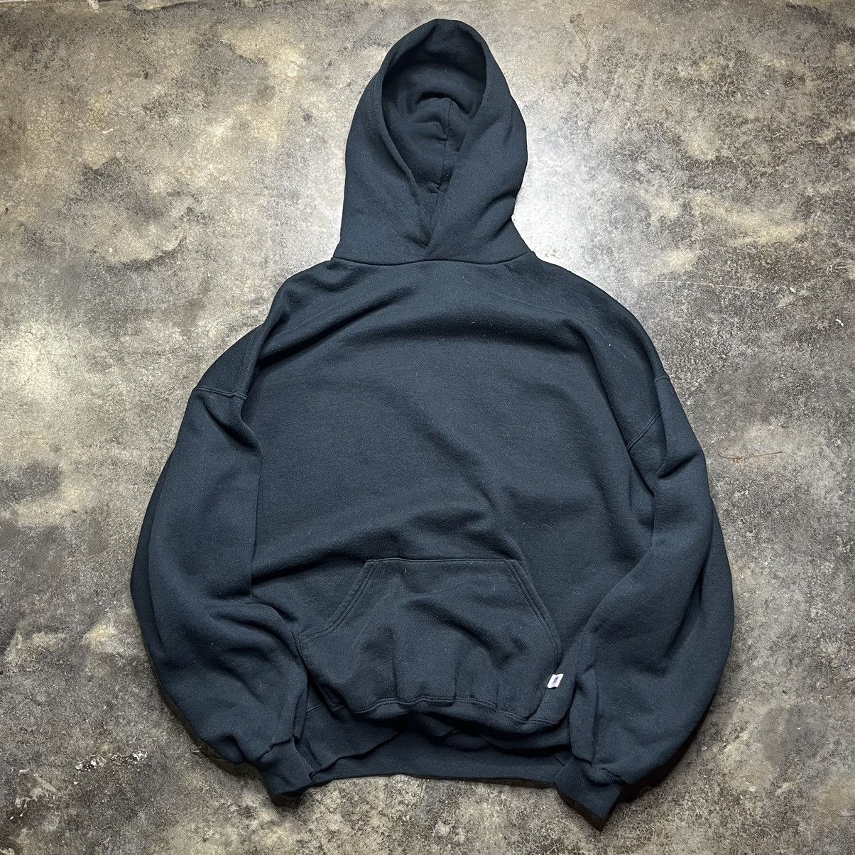 Vintage vintage blank black russell athletic baggy hoodie Size US XXL / EU 58 / 5 - 1 Thumbnail