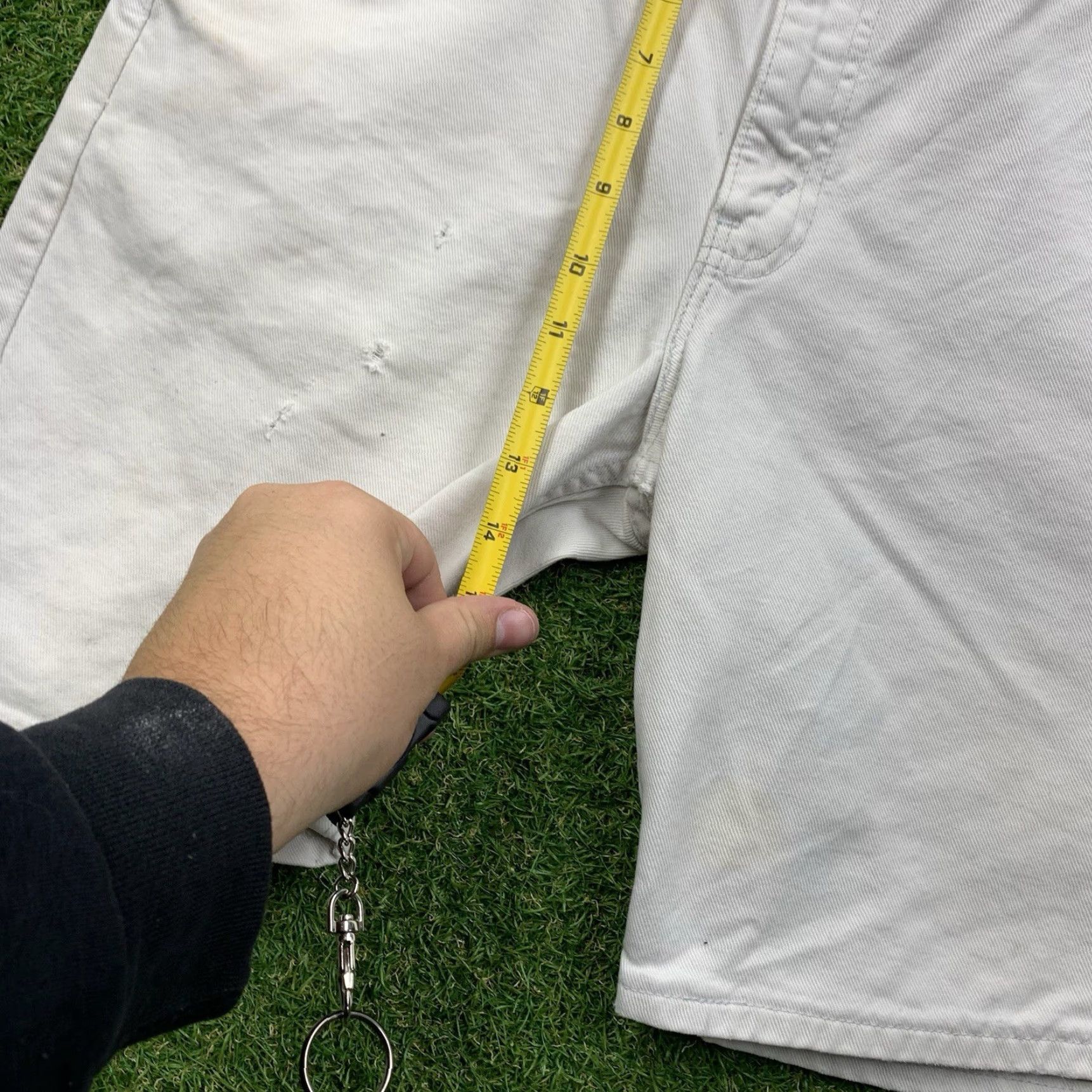 Levi's VINTAGE Levi's 505 Jean Shorts Men 34 Denim Jorts Light Wash 90s Baggy Bermuda Casual Pockets 5-Pocket Levi Strauss White Denim Shorts Men Size US 34 / EU 50 - 6 Thumbnail