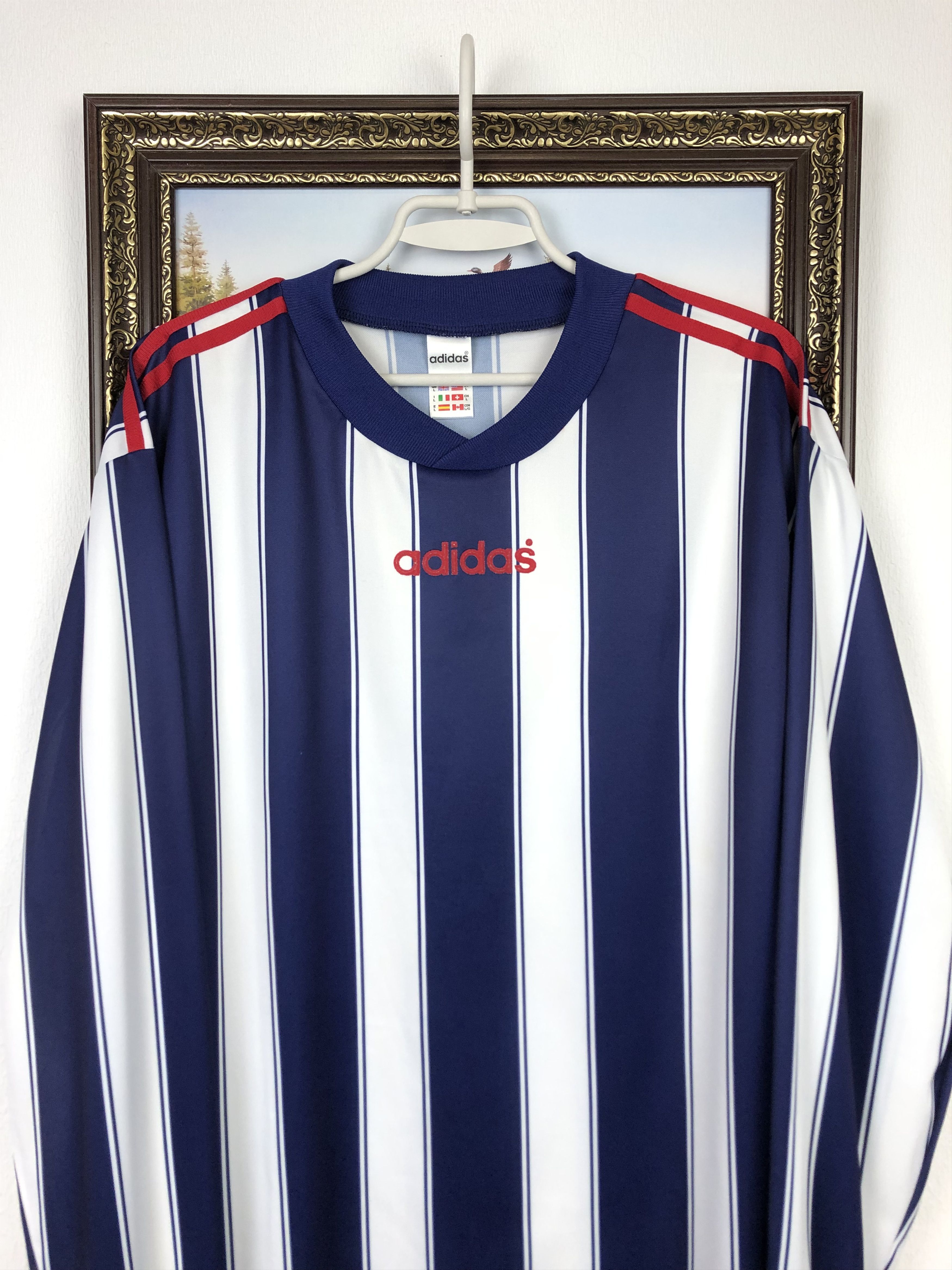 Adidas Vintage Adidas Football Shirt Soccer Template Jersey Tee Size US L / EU 52-54 / 3 - 2 Thumbnail