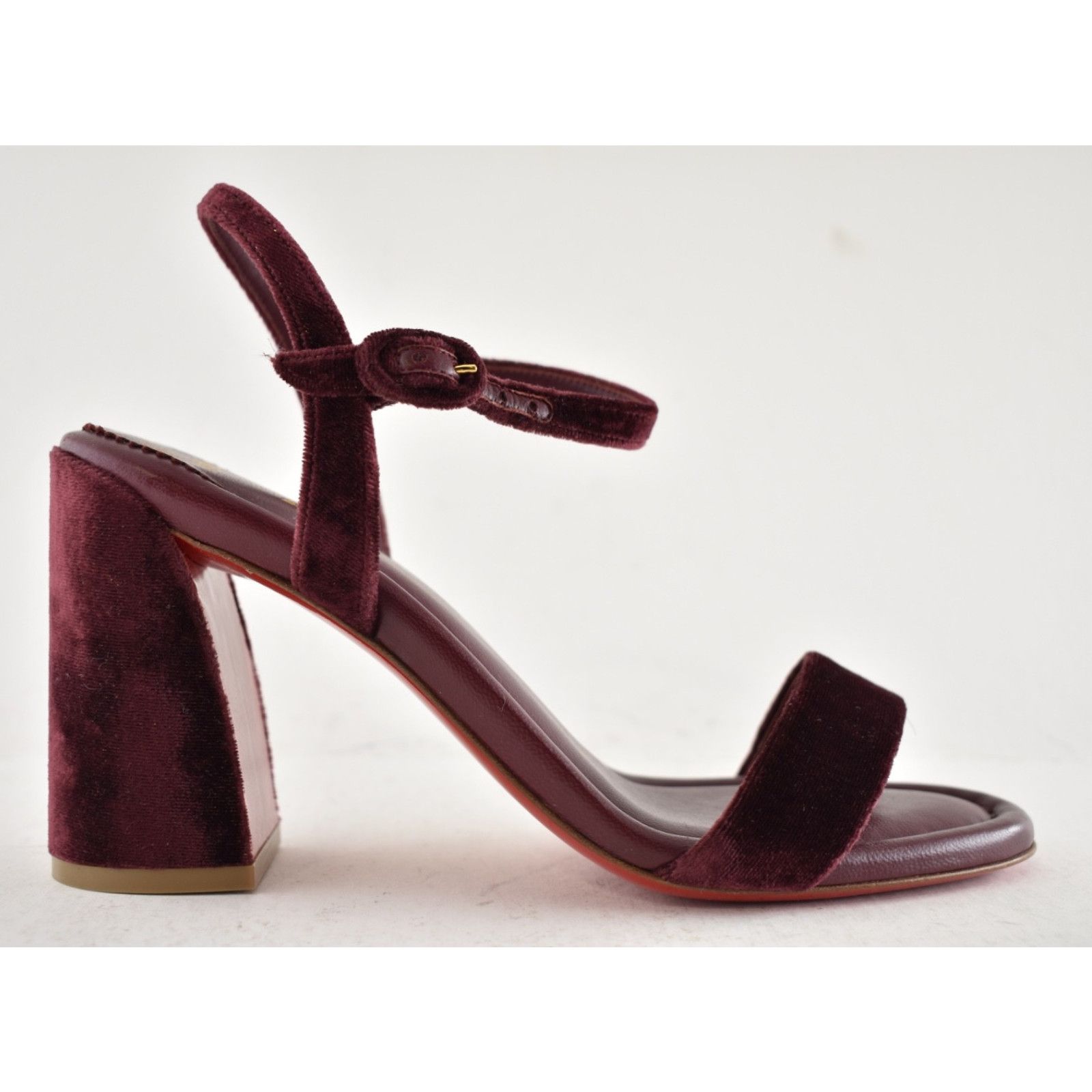 Christian Louboutin Christian Louboutin Miss Jane Sandal 85 Burgundy Red Size US 6.5 / IT 36.5 - 2 Thumbnail