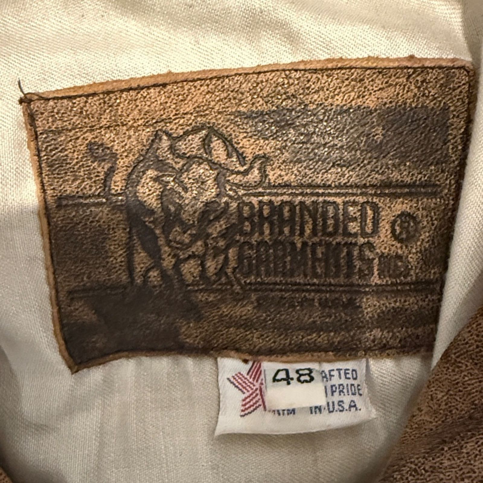 Other Vintage Men's brown distressed, bomber flight jacket size 48 Size US L / EU 52-54 / 3 - 7 Thumbnail