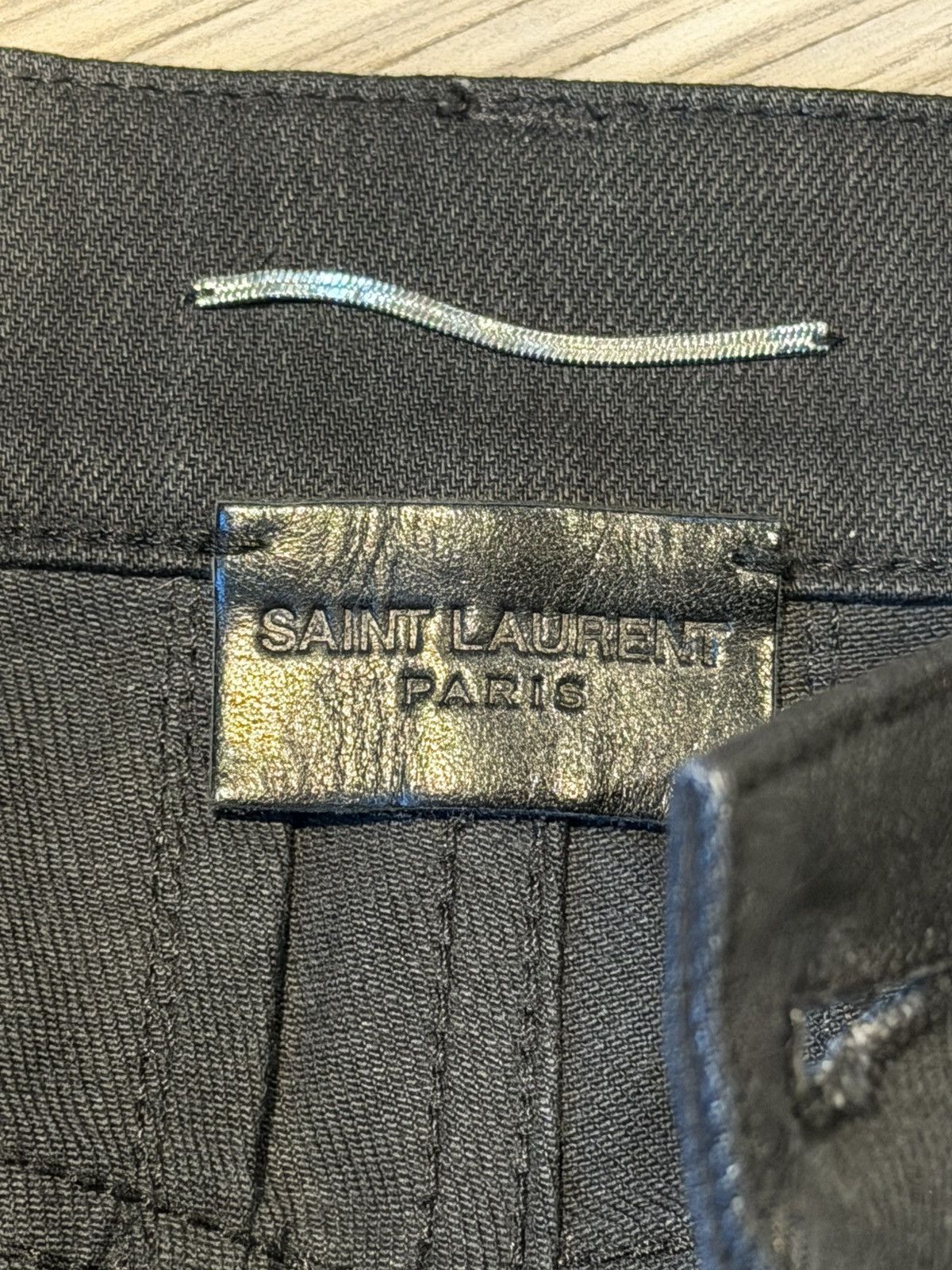 Saint Laurent Paris Saint Laurent Hedi 2016 D10 waxed jeans Size US 31 - 3 Thumbnail