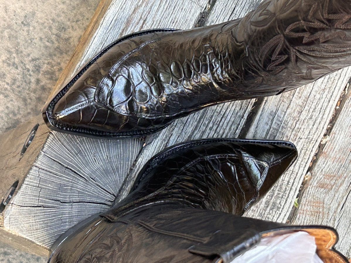 Justin Boots Justin Pre-Ban Genuine Sea Turtle Cowboy Boots Size 9.5 D Size US 9.5 / EU 42-43 - 9 Thumbnail