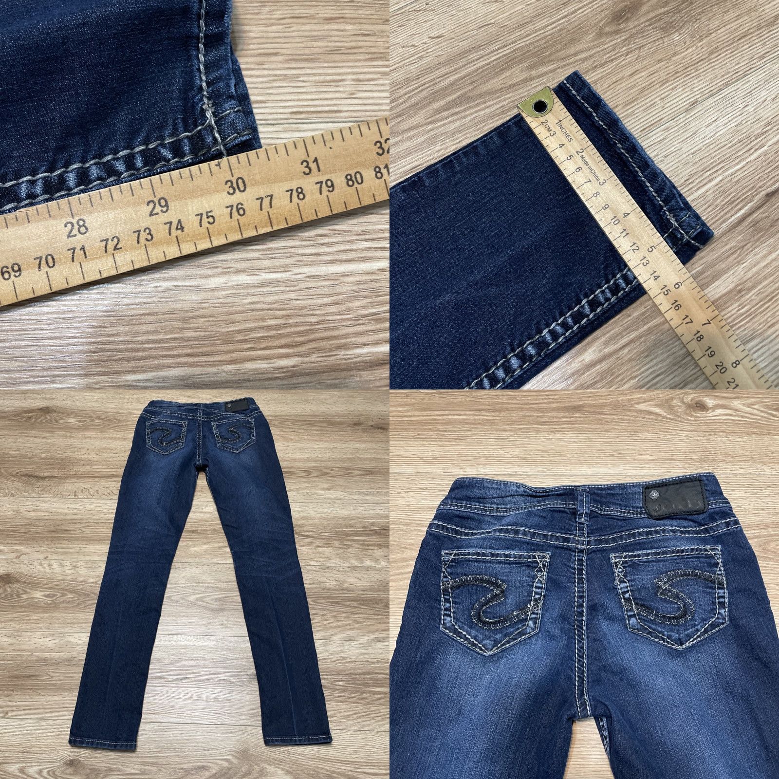 Vintage Silver Jeans Suki Mid Rise Super Skinny Jeans Women's Size 26x31 Dark Wash Stretch Size 26" / US 2 / IT 38 - 8 Thumbnail