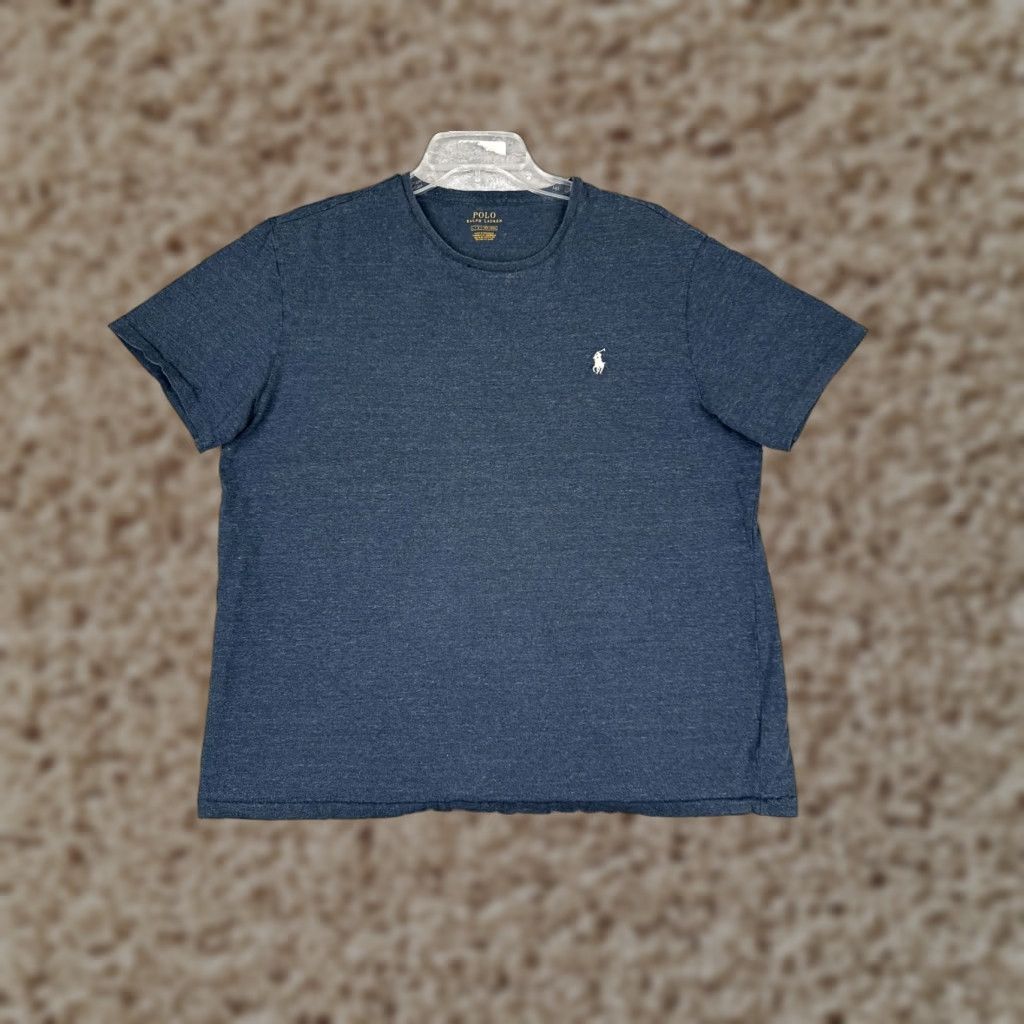 Polo Ralph Lauren Polo Ralph Lauren Shirt Mens Large Blue Crew Neck Short Sleeve Cotton Tagless Logo Tee Size US L / EU 52-54 / 3 - 1 Thumbnail