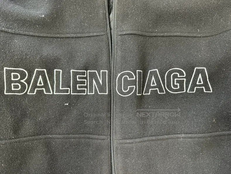 Balenciaga Balenciaga Printed Zip-Up Jacket Black Size US S / EU 44-46 / 1 - 3 Thumbnail