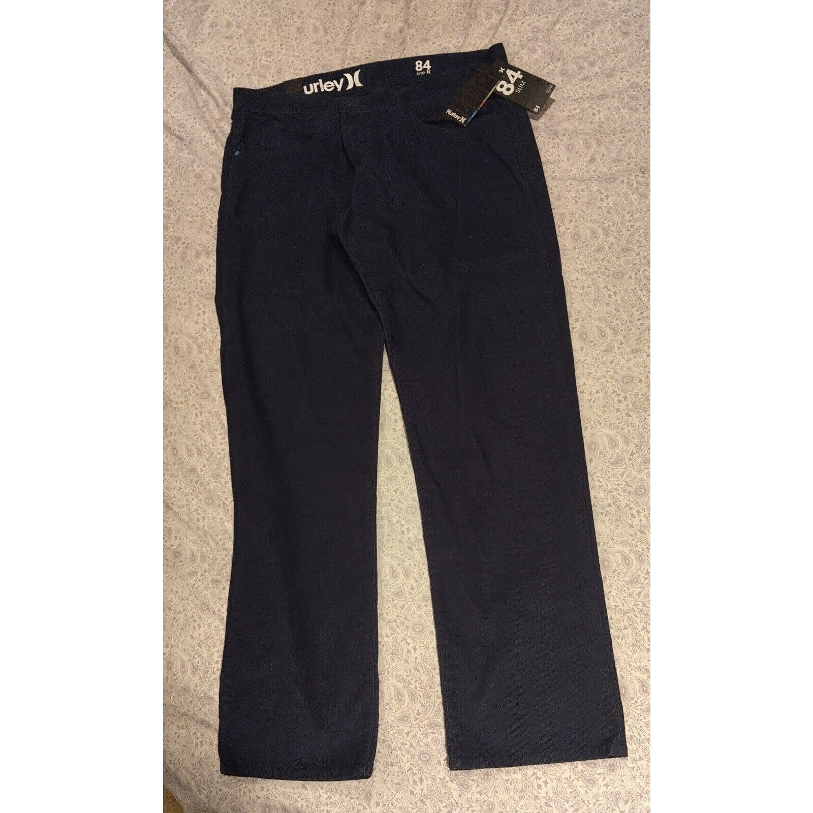 Hurley Hurley '84 Slim Fit Corduroy Pants 38x32 Blue Straight Leg Size US 38 / EU 54 - 2 Thumbnail