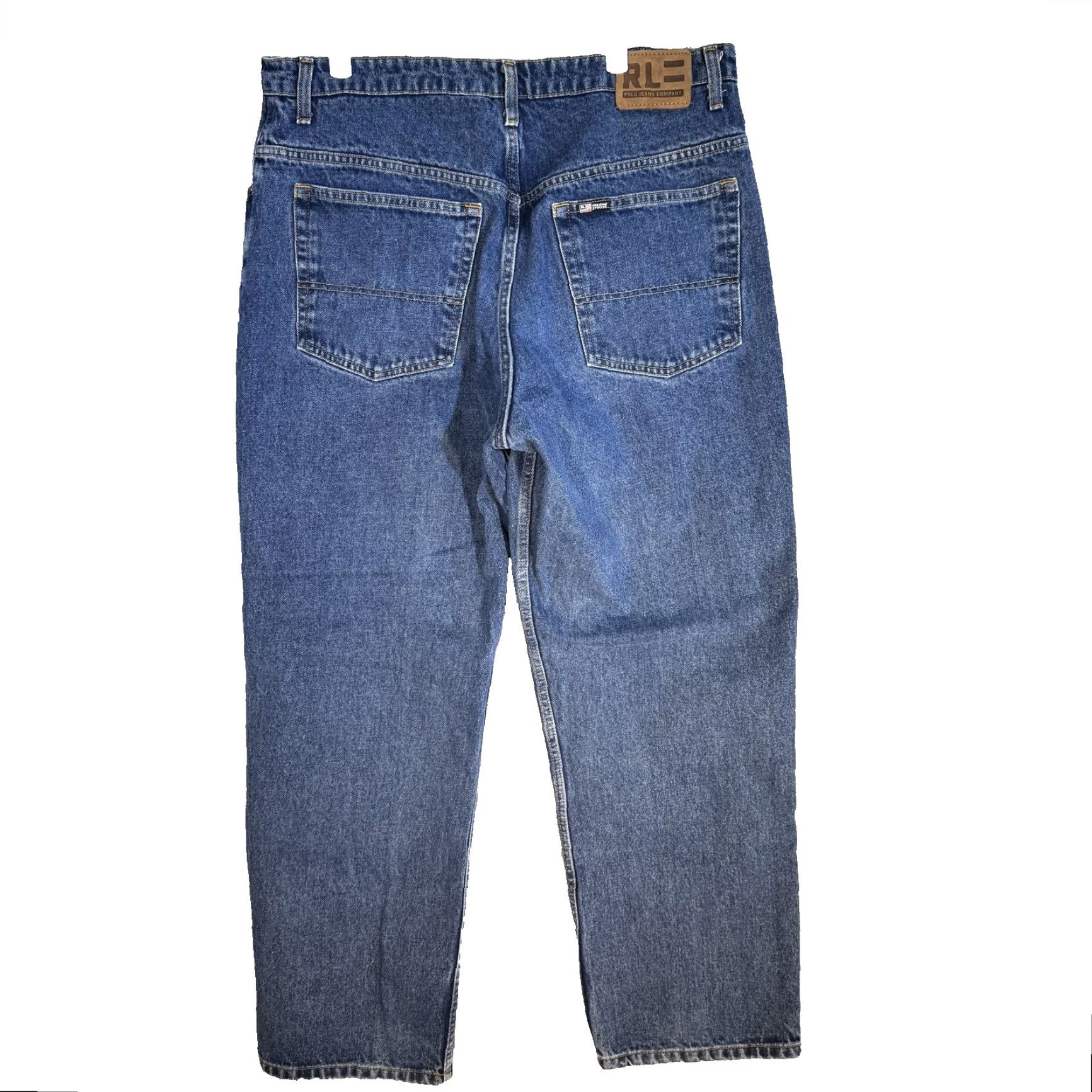 Polo Ralph Lauren VINTAGE Polo Jeans Company Jeans Mens 36x30 Blue Denim Classic Straight RL 90s Size US M / EU 48-50 / 2 - 2 Thumbnail