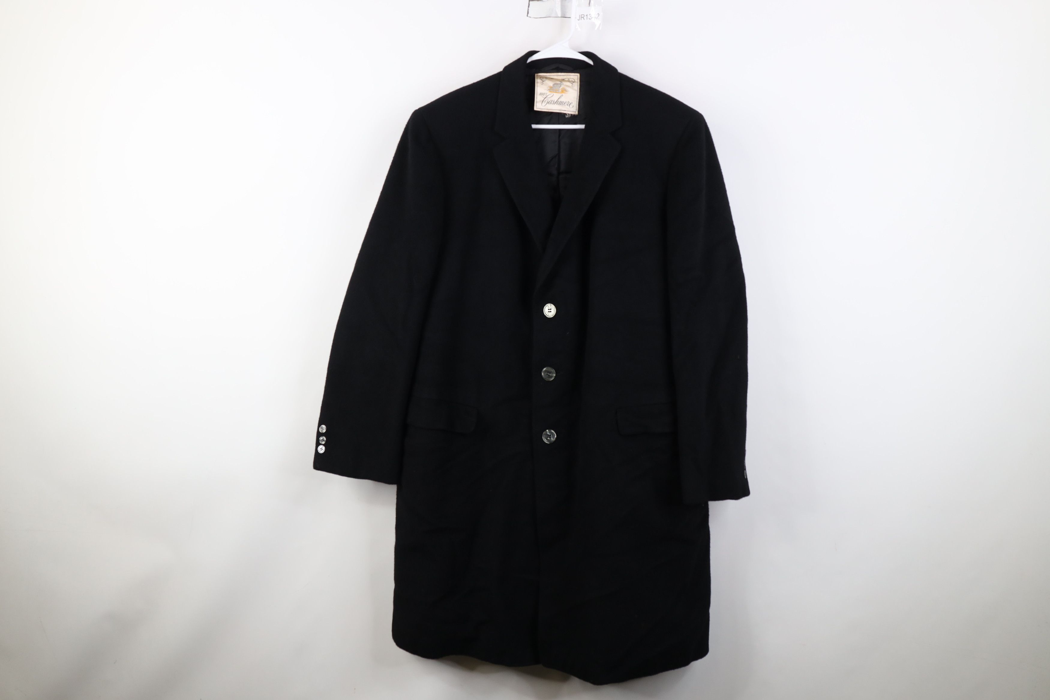 Vintage Vintage 70s Streetwear Button Overcoat Jacket Black USA Size US XXL / EU 58 / 5 - 1 Thumbnail