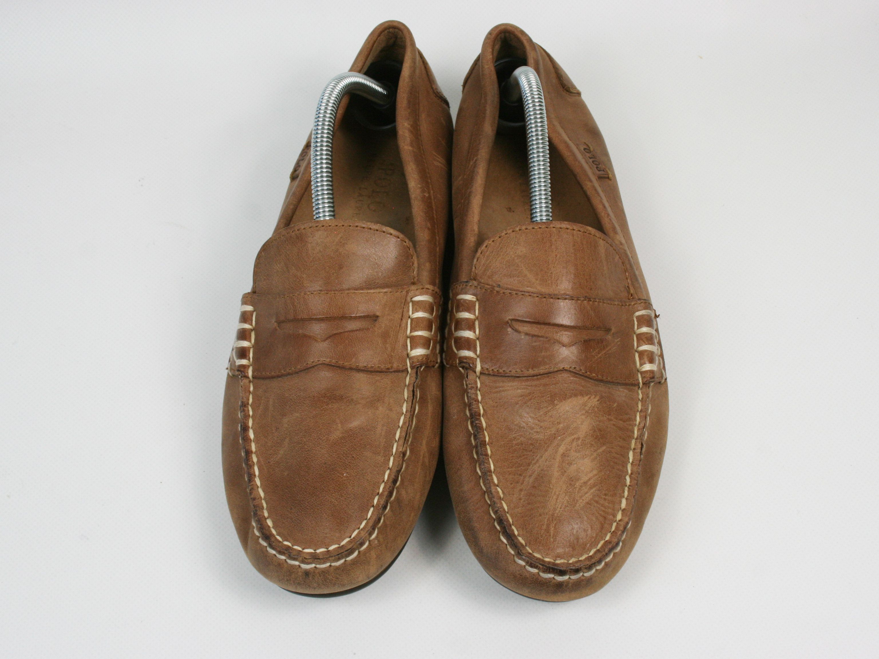 Polo Ralph Lauren WES Leather Car Driver Penny Loafers Size US 10 / EU 43 - 5 Thumbnail