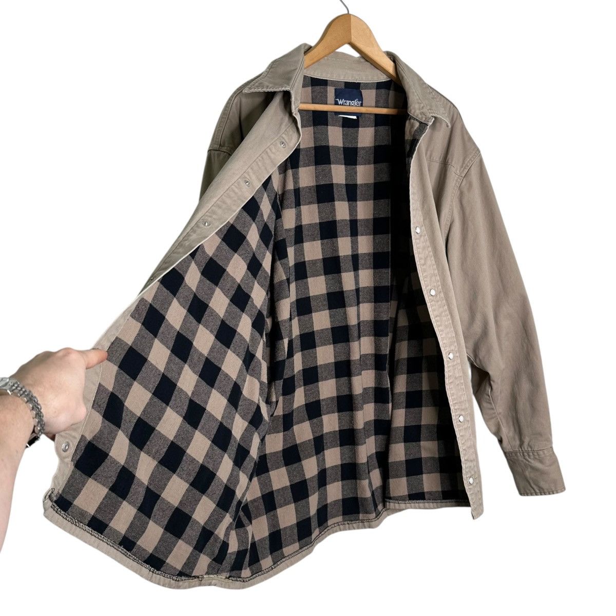 Wrangler Wrangler Flannel Lined Pearl Snap Button Jacket Size US XXL / EU 58 / 5 - 3 Thumbnail