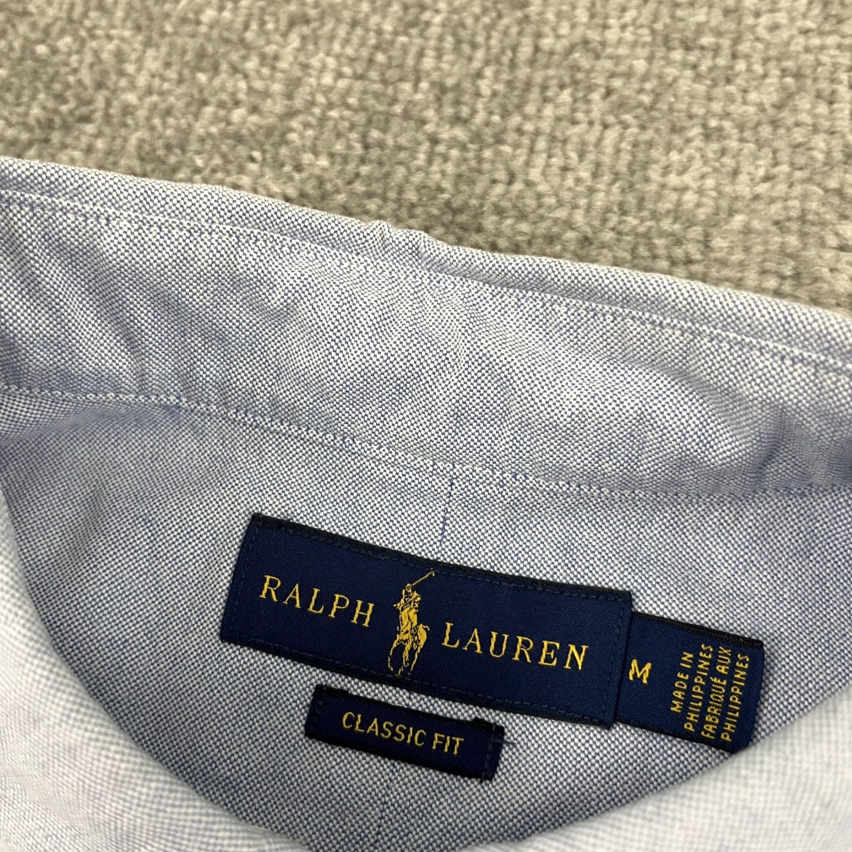 Ralph Lauren VINTAGE Ralph Lauren Oxford Shirt Men Medium Classic Blue White Short Sleeve Button-Down Casual Business Formal Size US M / EU 48-50 / 2 - 3 Thumbnail