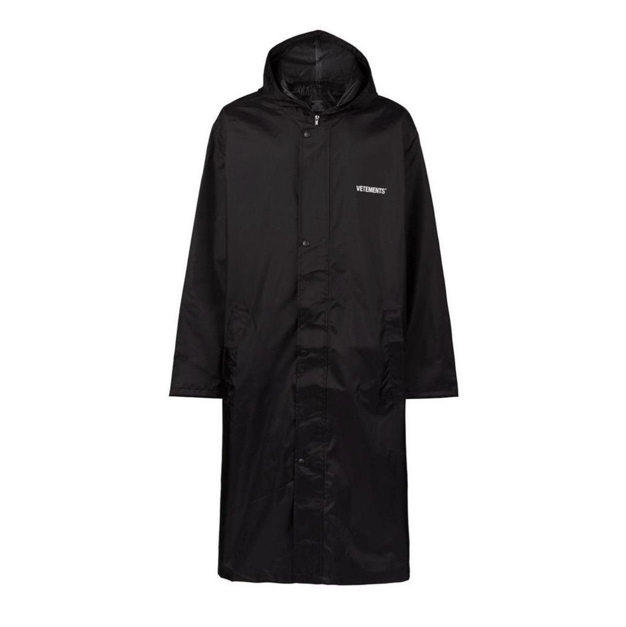 Vetements Copyright Black Raincoat