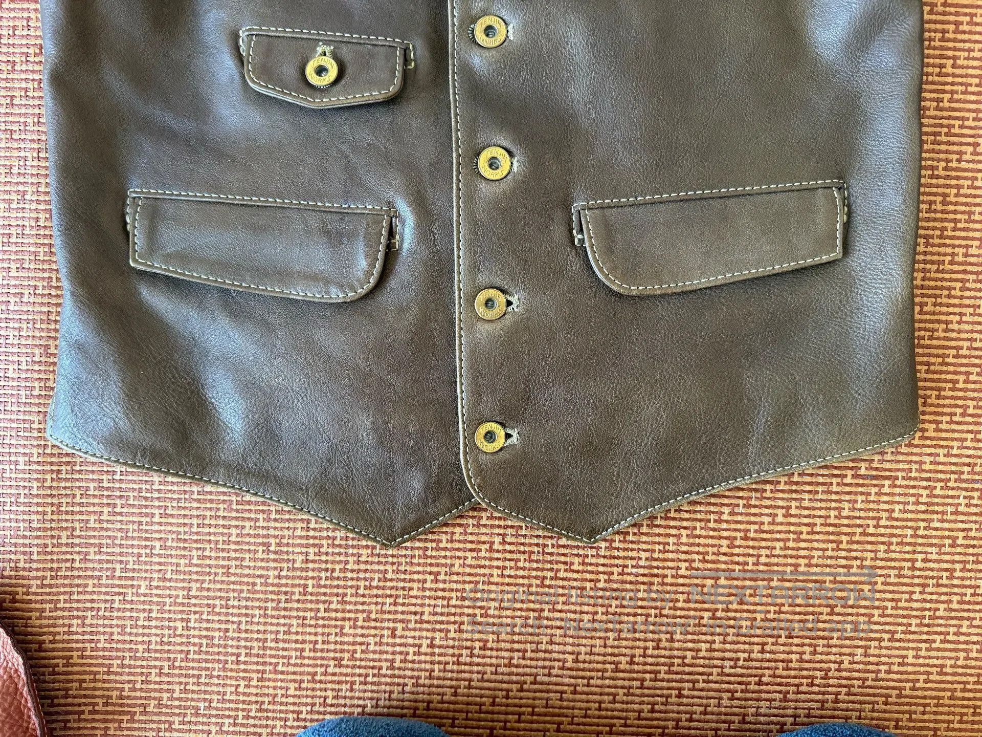 Japanese Brand Tenjin Works Men’s Vest 36 Size. Size US M / EU 48-50 / 2 - 3 Thumbnail