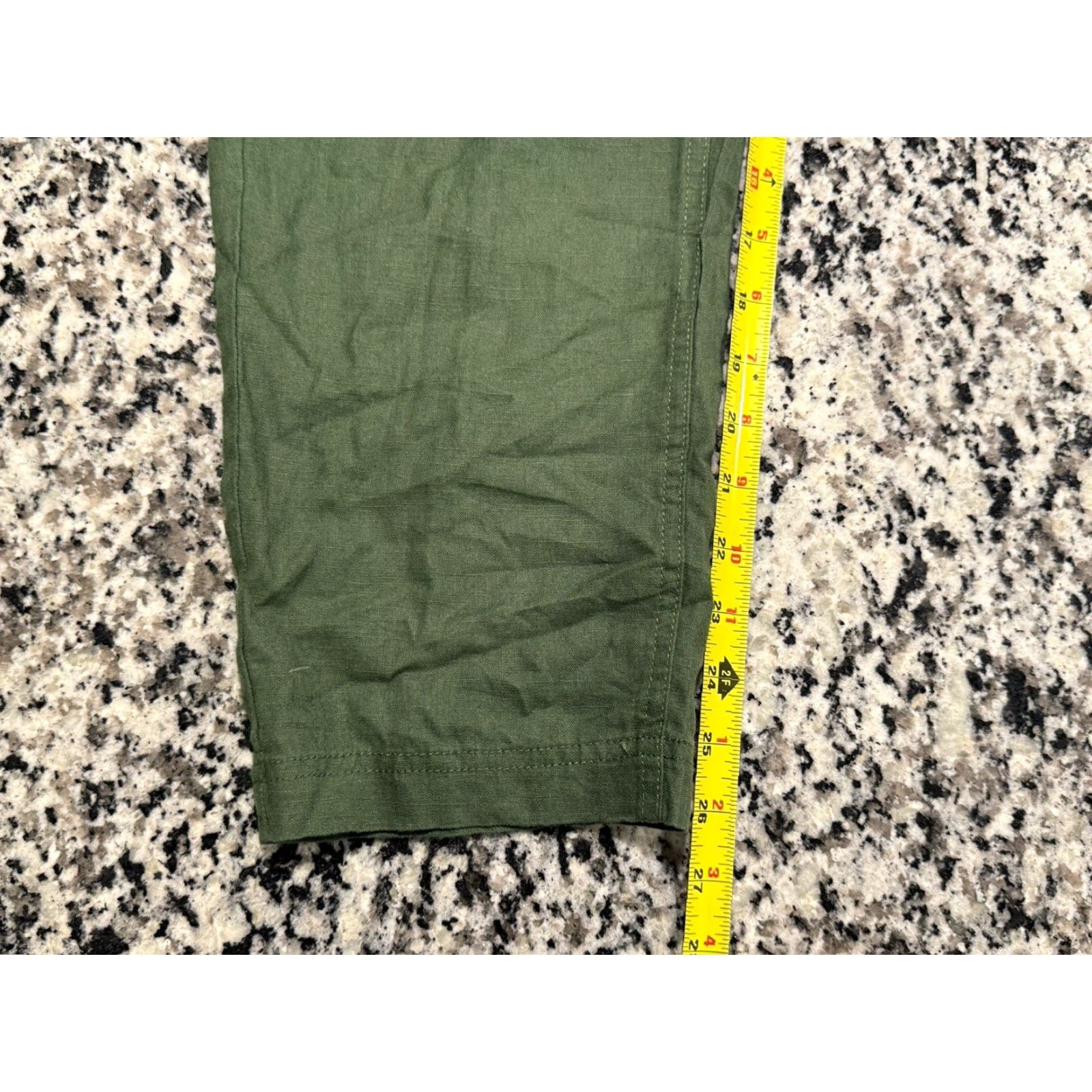 J.Crew J.CREW Seaside Pants Linen Lyocell Blend Tie Waist Green Womens Adult L 26in Inseam 35in Waist Lounge Size 36" / US 14 / IT 50 - 3 Thumbnail