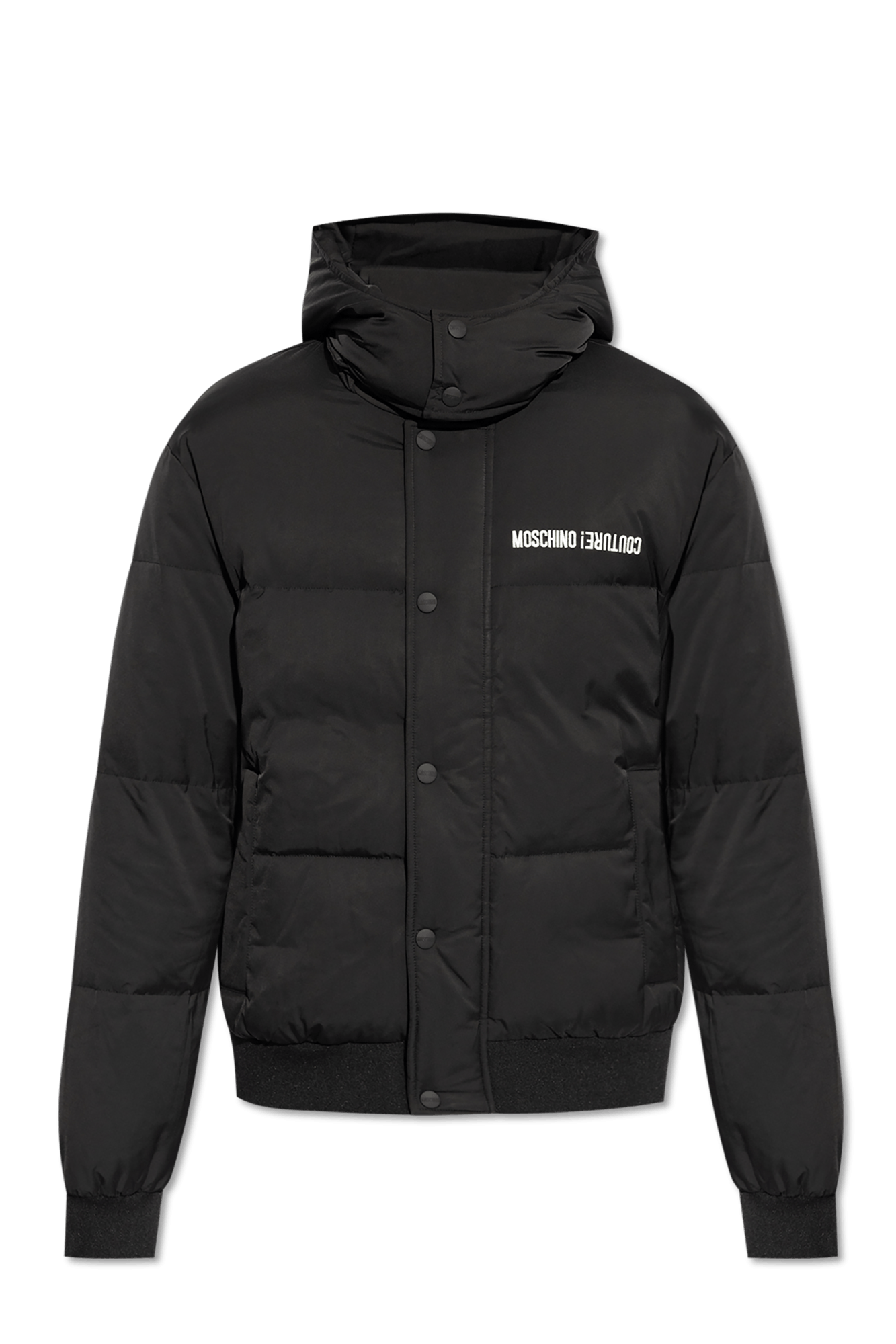 Moschino o1s22i1n0924 High-neck Down Jacket in Black Size US M / EU 48-50 / 2 - 1 Thumbnail