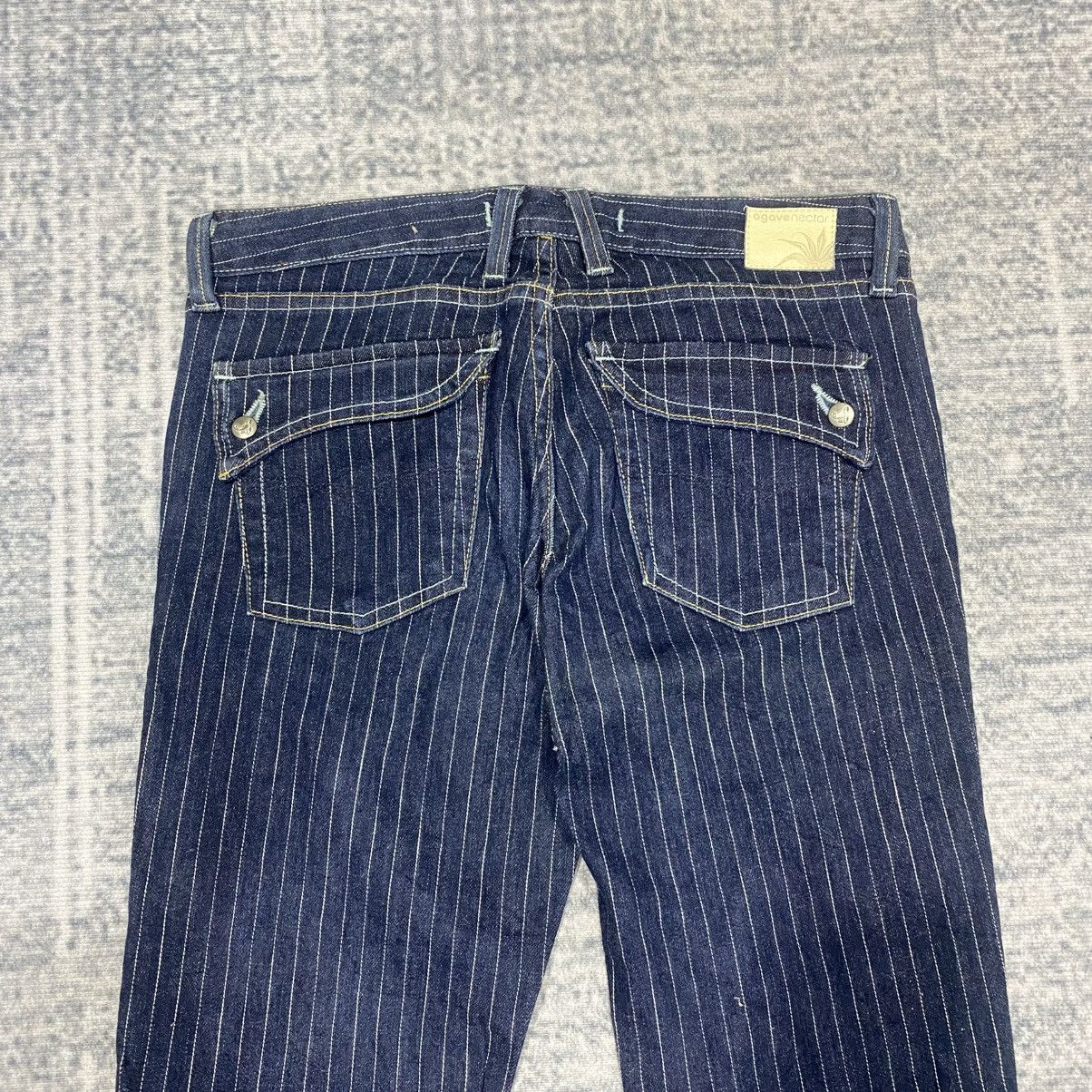 Japanese Brand Flared🔥 Agave Nectar Striped Jeans Bootcut Cowboy 90s Lgb Size US 31 - 9 Thumbnail