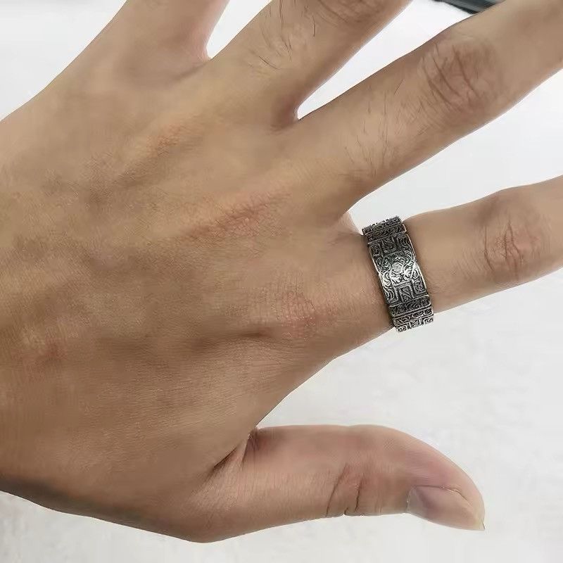 Jewelry Handmade Grass Pattern Adjustable Size Ring Size ONE SIZE - 5 Thumbnail