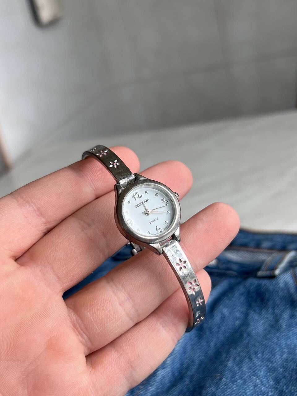 Japanese Brand × Vintage 2000S FULL FLOWERS BRACELET SILVER STEEL JAPAN WATCH SECONDA Size ONE SIZE - 4 Thumbnail