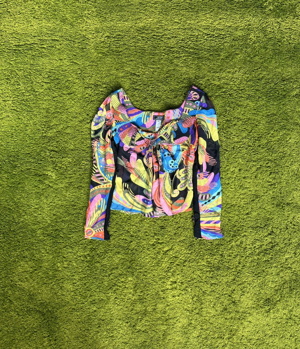 Gianni Versace F/W 2002 Runway archive silk blouse