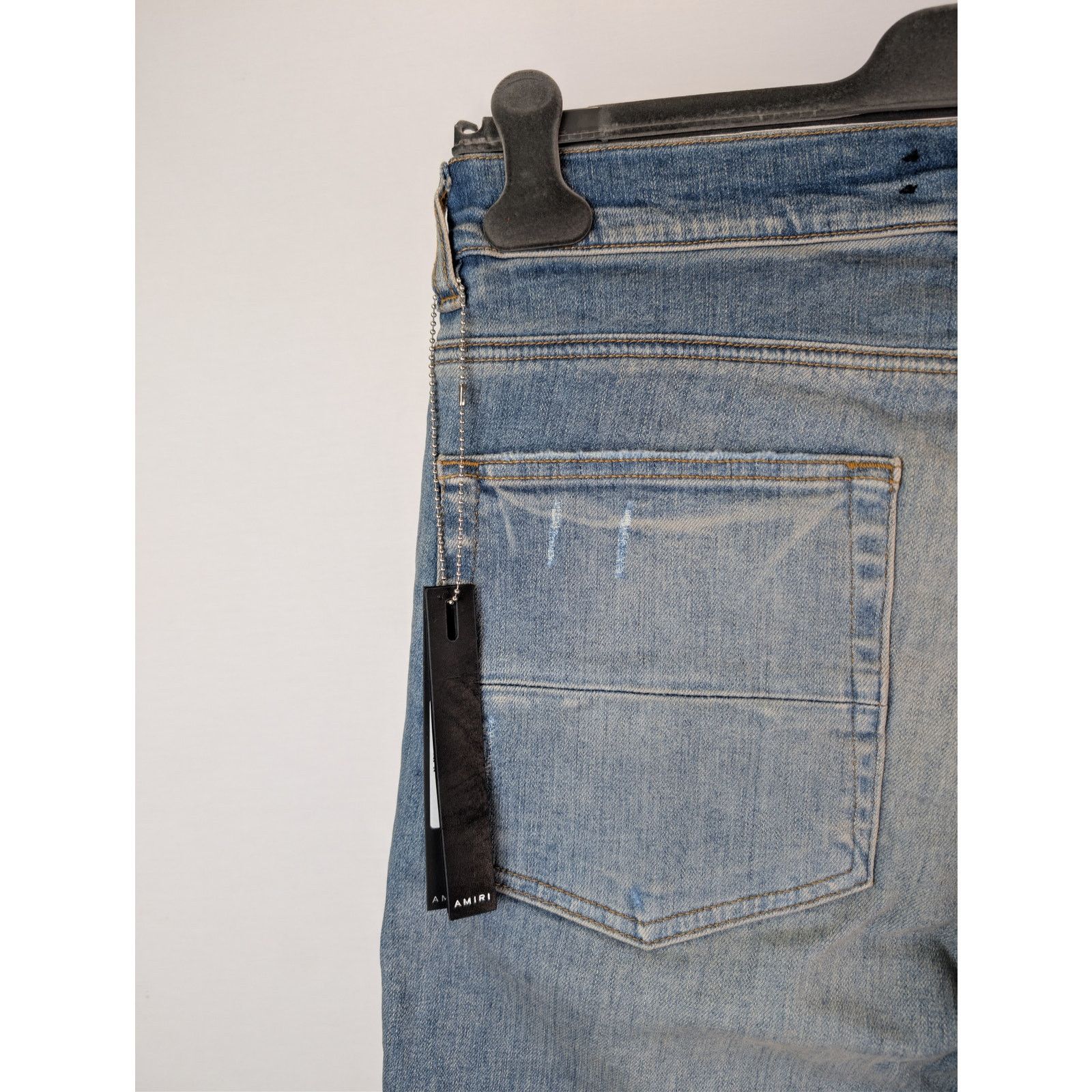Amiri o1rshd1 Distressed Amiri Logo Jean Denim Jeans Size US 34 / EU 50 - 15 Thumbnail