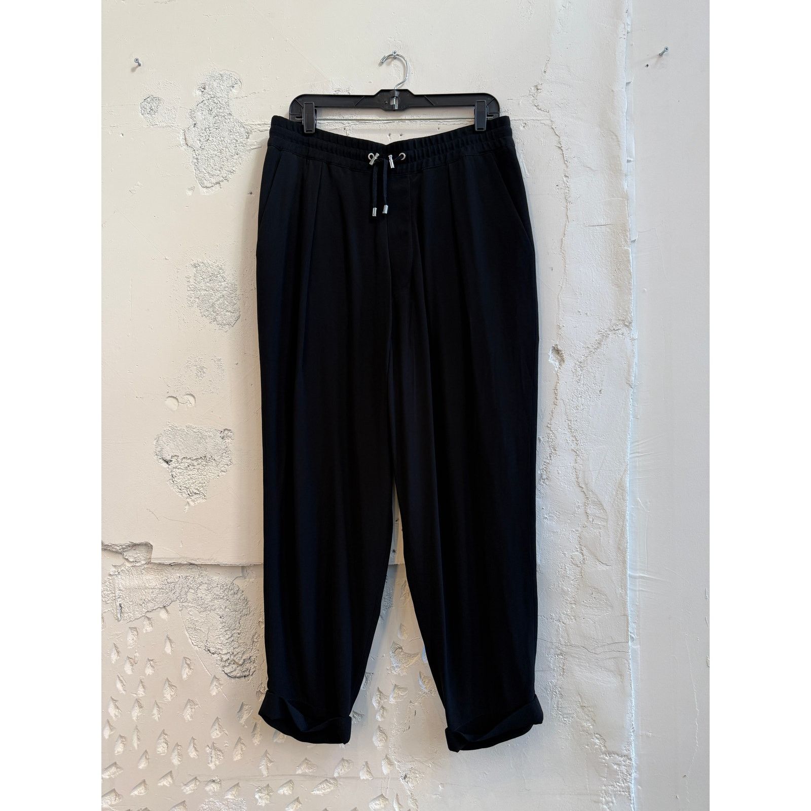 Balmain Balmain Slouchy Crepe Tapered-leg Track Pants Size US 34 / EU 50 - 1 Thumbnail