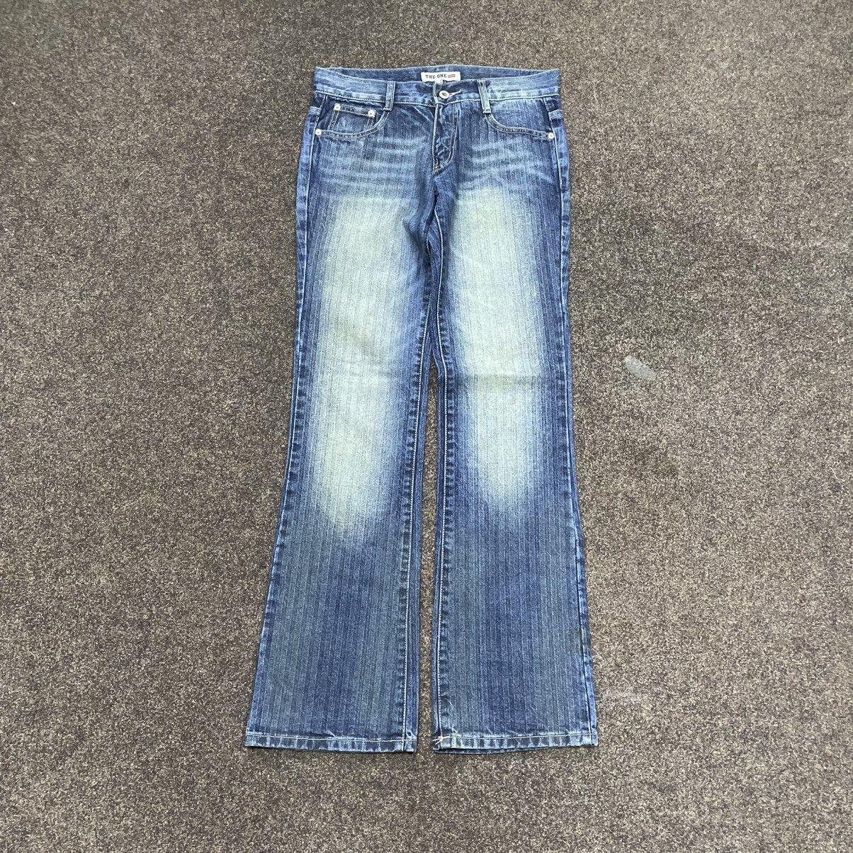 Vintage Y2K Logo Jeans 90s Archive Fade Flared