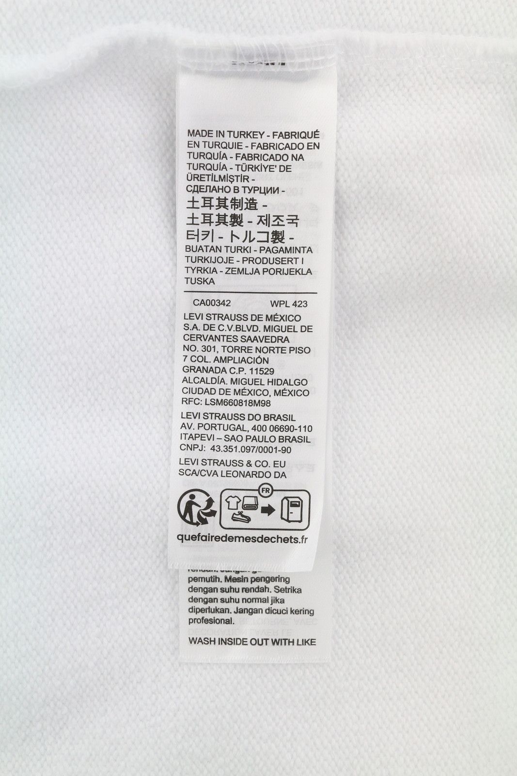 Levi's STANDARD FIT M White Crew Neck Logo Cotton Pullover 87103 Size US M / EU 48-50 / 2 - 8 Thumbnail