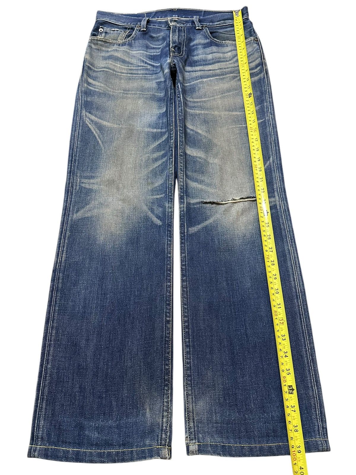 Levi's Vintage Levis 502 Mud Faded Wash Distress Style Loose Jeans Size US 31 - 13 Thumbnail