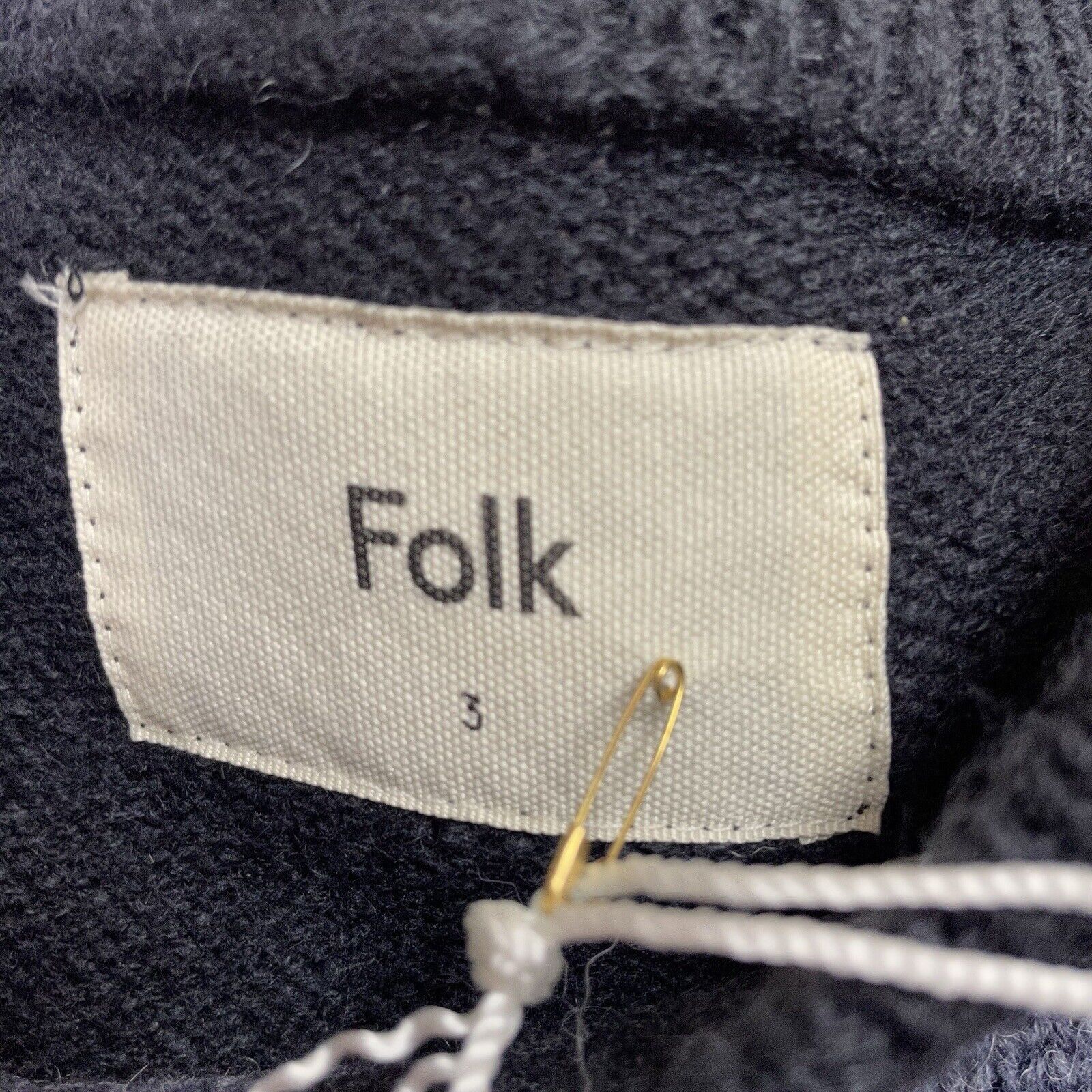 Folk Folk Clothing Jumper Navy Marl Cara Crew Wool Blend 3 Medium Size US M / EU 48-50 / 2 - 4 Thumbnail