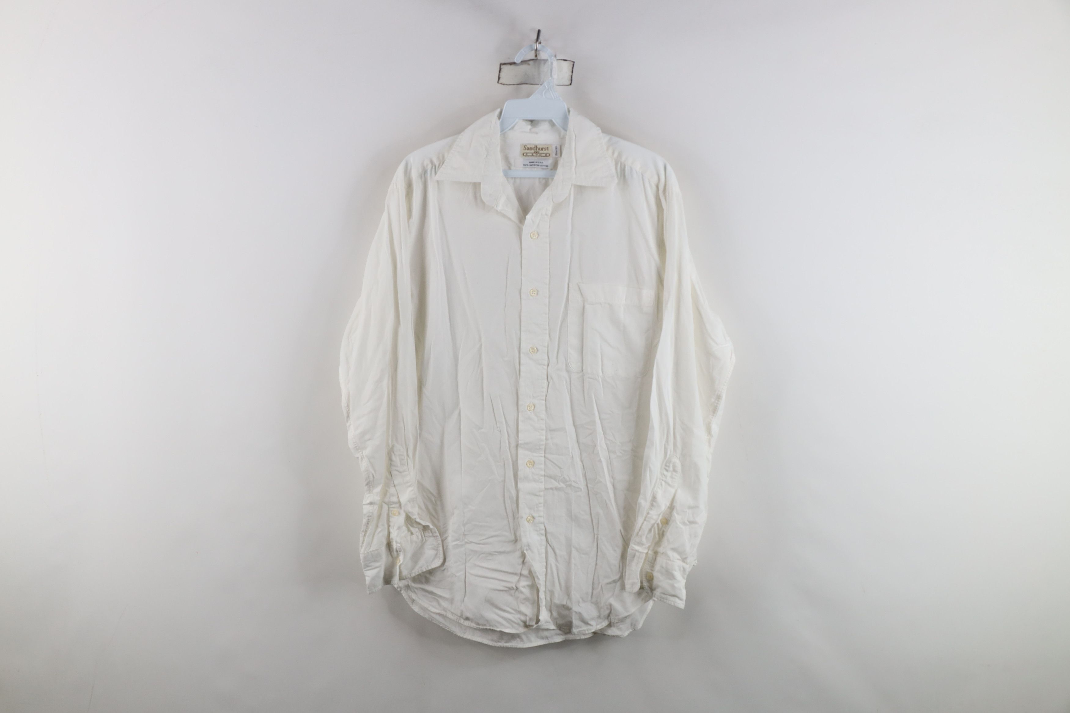 Vintage Vintage 70s 80s Streetwear Collared Button Shirt White USA Size US M / EU 48-50 / 2 - 1 Thumbnail