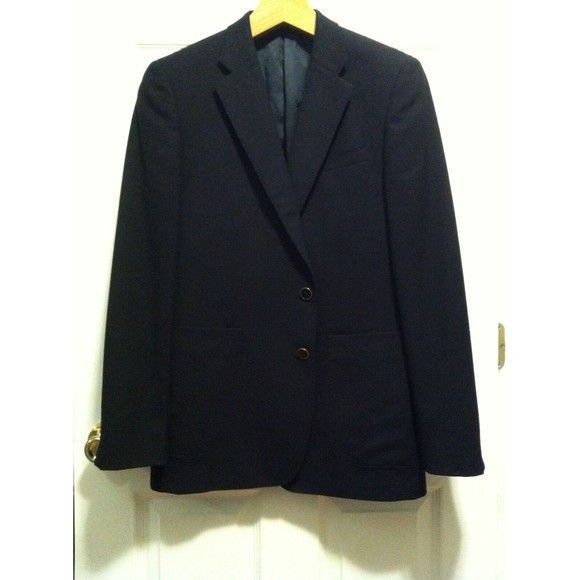 Jaeger JAEGER MEN'S BLACK 100%WOOL SPORT COAT JACKET BLAZER 40R Size 40R - 1 Thumbnail