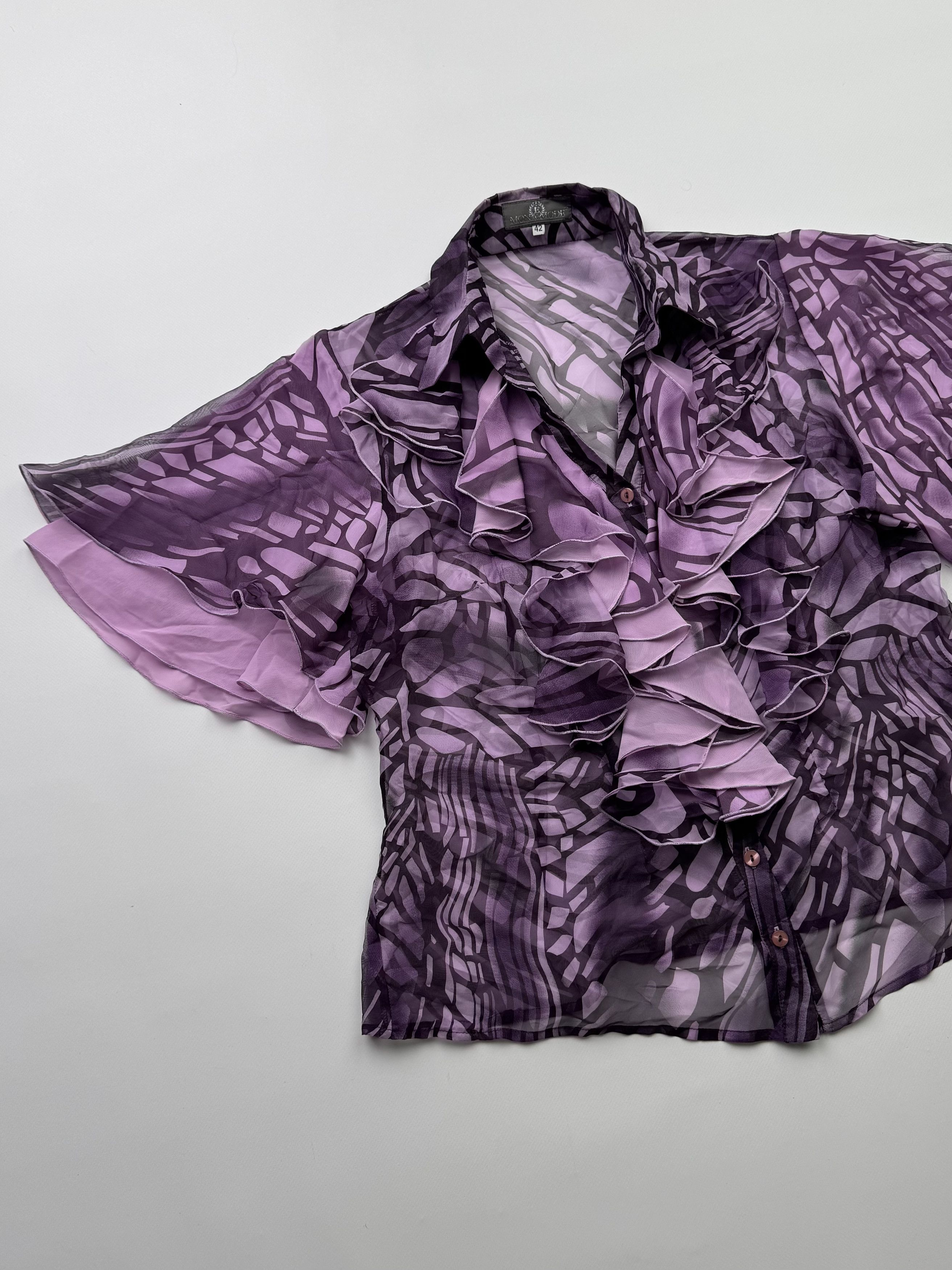 Japanese Brand Vintage Mesh Blouse B572(V324)E2 Size M / US 6-8 / IT 42-44 - 2 Thumbnail