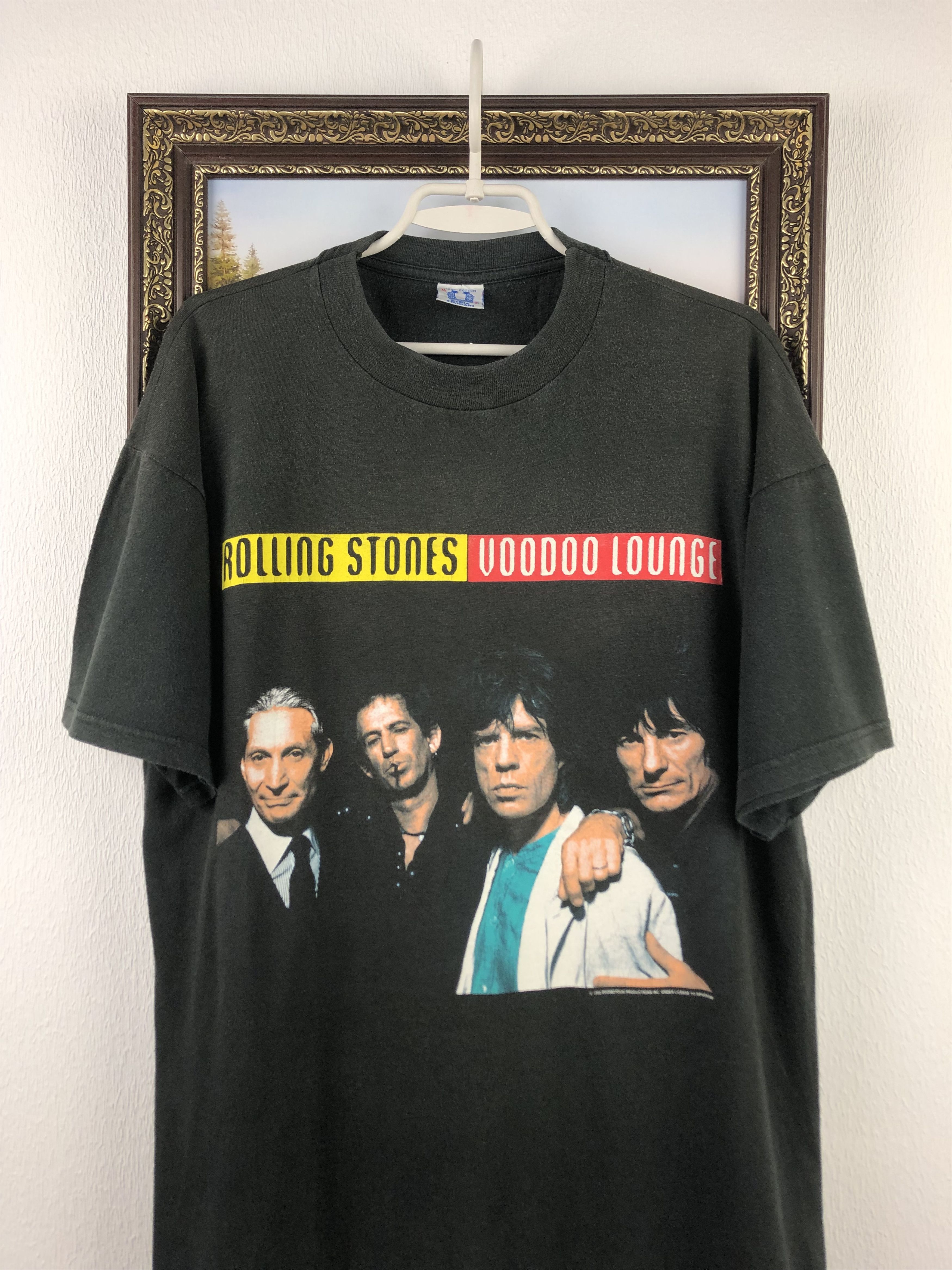 Band Tees Vintage 90's The Rolling Stones Voodoo Lounge Band Shirt Tee Size US XL / EU 56 / 4 - 2 Thumbnail