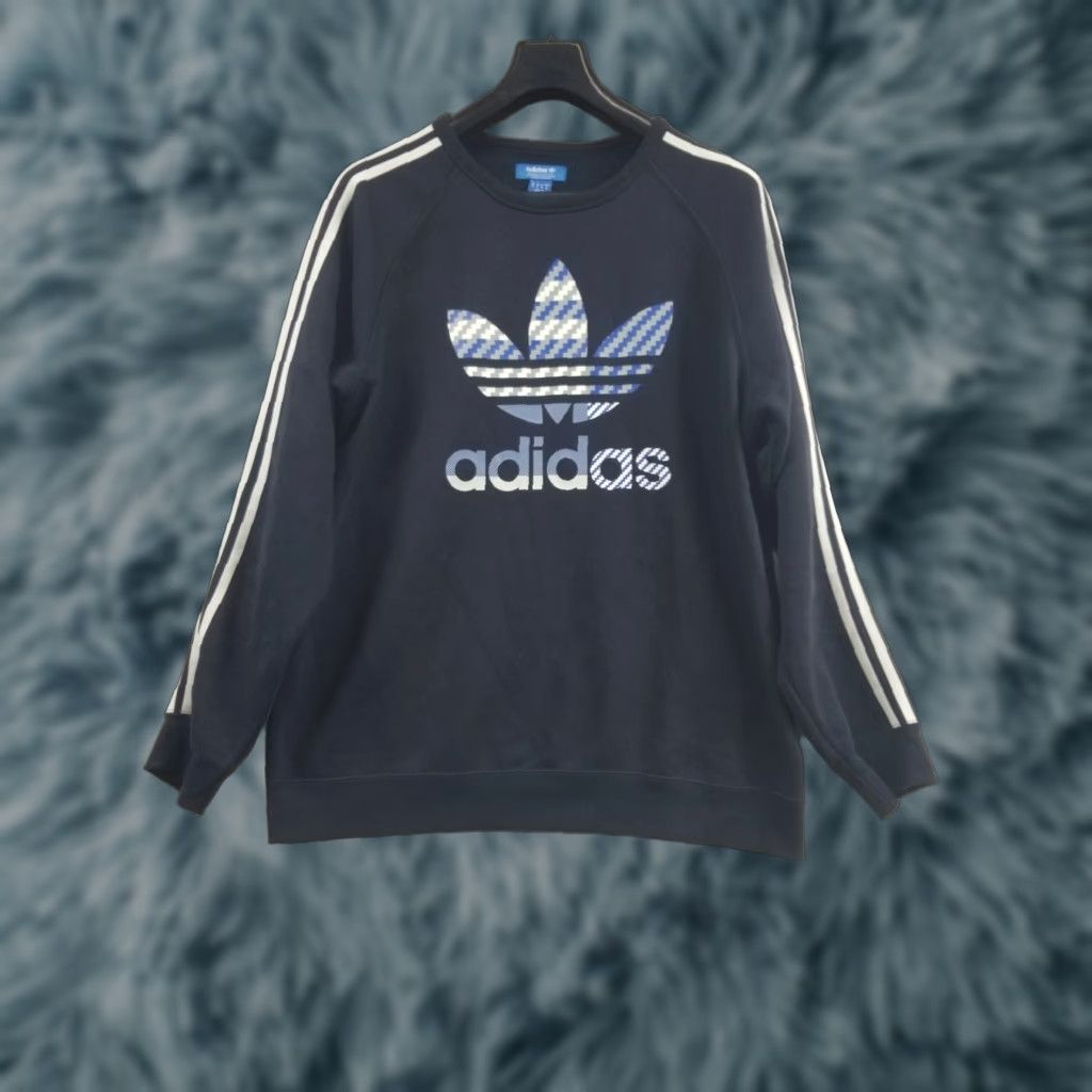 Adidas Adidas Sweatshirt Adult Blue Trefoil 3Foil Crewneck Long Sleeve Pullover XL (Men) Size US XL / EU 56 / 4 - 1 Thumbnail