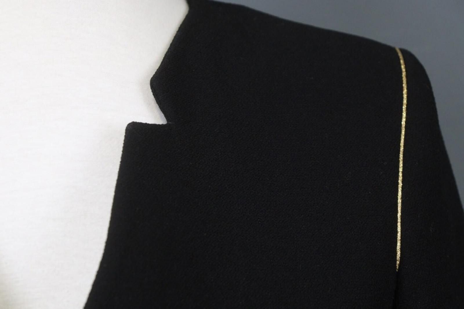 Designer Claudie Pierlot Black Snap Front Blazer Jacket Size 36 Size M / US 6-8 / IT 42-44 - 7 Thumbnail