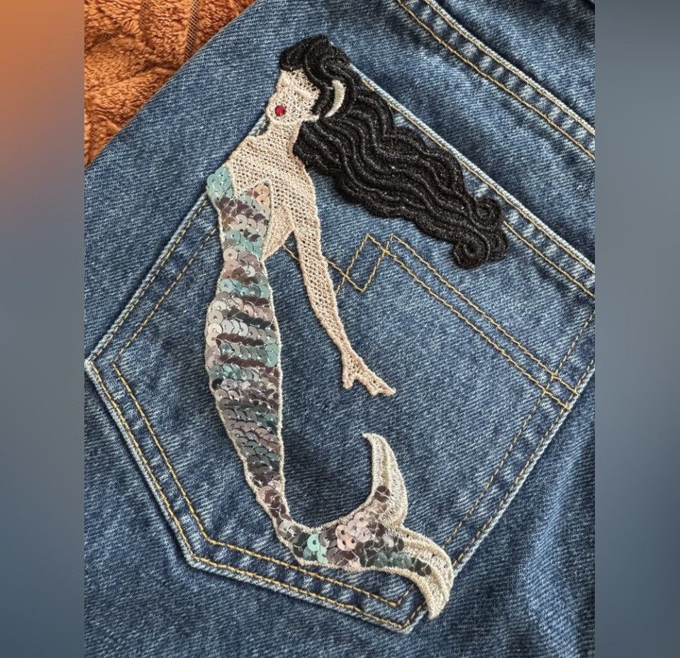Marc Jacobs NWOT Marc Jacobs Sequin Embellished Mermaid Jeans Size 27" / US 4 / IT 40 - 10 Thumbnail