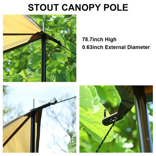 Designer × Homemade Camping Tarp Waterproof with Poles, Hammock Rain Fly Lightwe Size US L / EU 52-54 / 3 - 4 Thumbnail