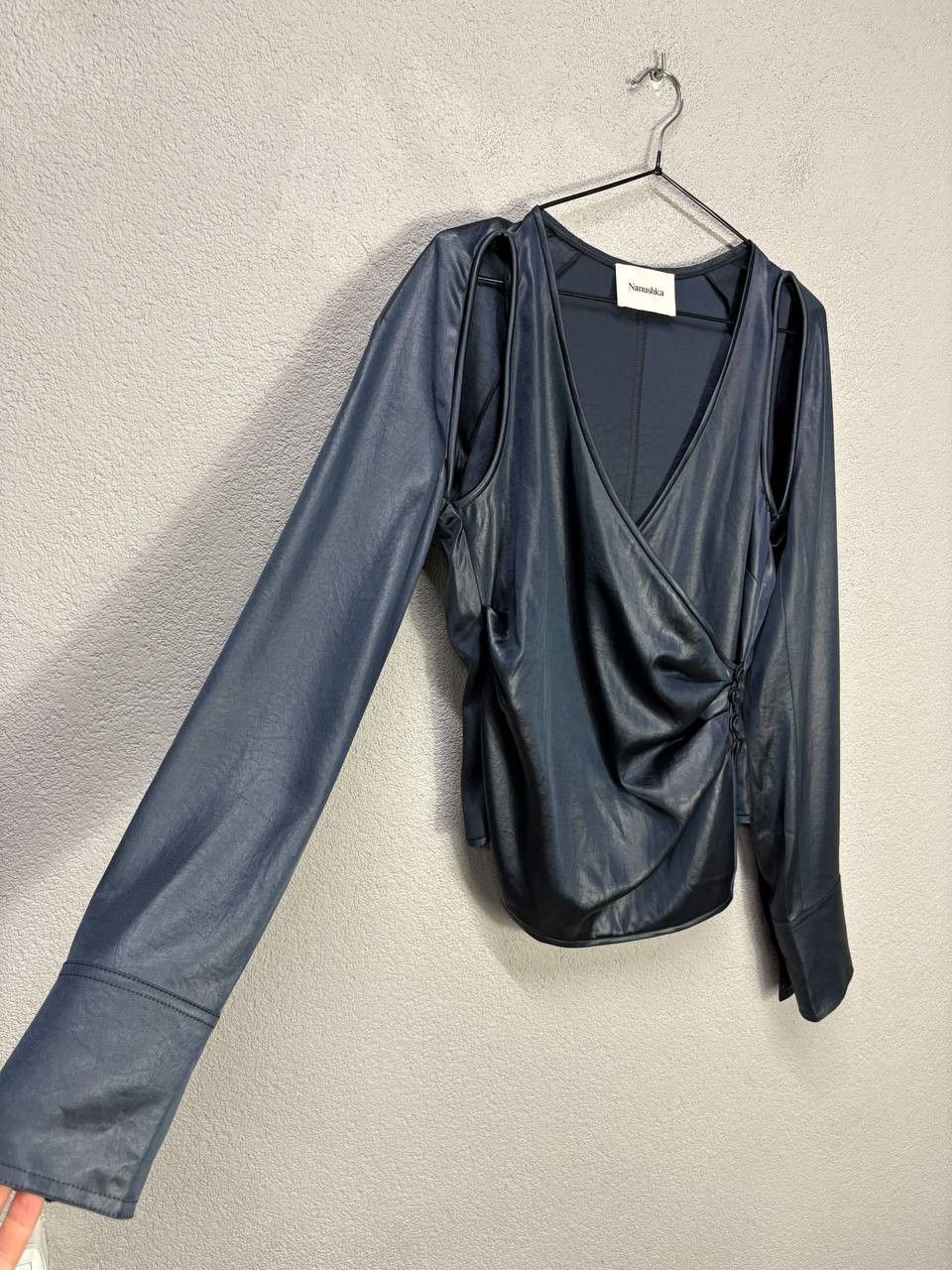Nanushka NANUSHKA Midnight blue Women's Evening Top Blouse Large Size L / US 10 / IT 46 - 3 Thumbnail