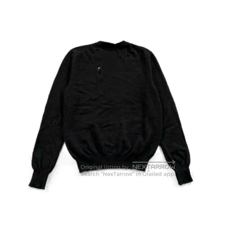 Dior Dior Black Distressed Sweater. Size XS / US 0-2 / IT 36-38 - 9 Thumbnail