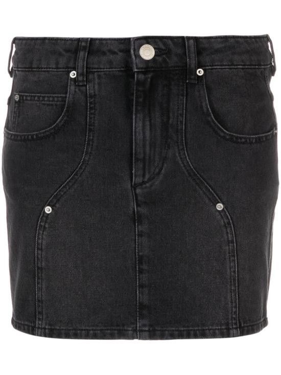 Isabel Marant Etoile ISABEL MARANT ETOILE Women Mid Skirts JU0095FB B1H02E VESNA02FK Black Size 28" / US 6 / IT 42 - 1 Thumbnail