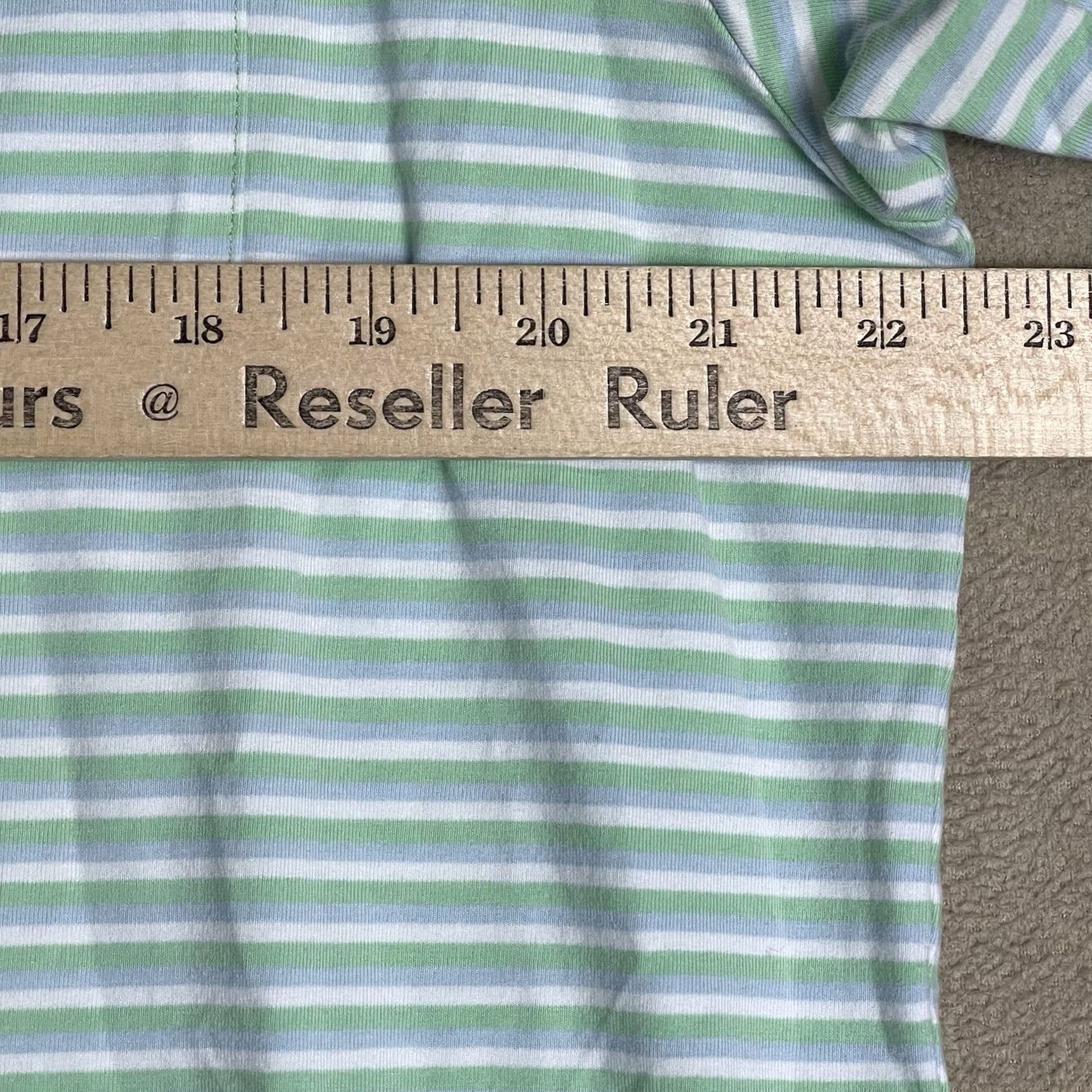 Peter Millar Peter Millar Polo Shirt Mens L Green Striped Crown Crafted Golf Performance Shirt Size US L / EU 52-54 / 3 - 4 Thumbnail
