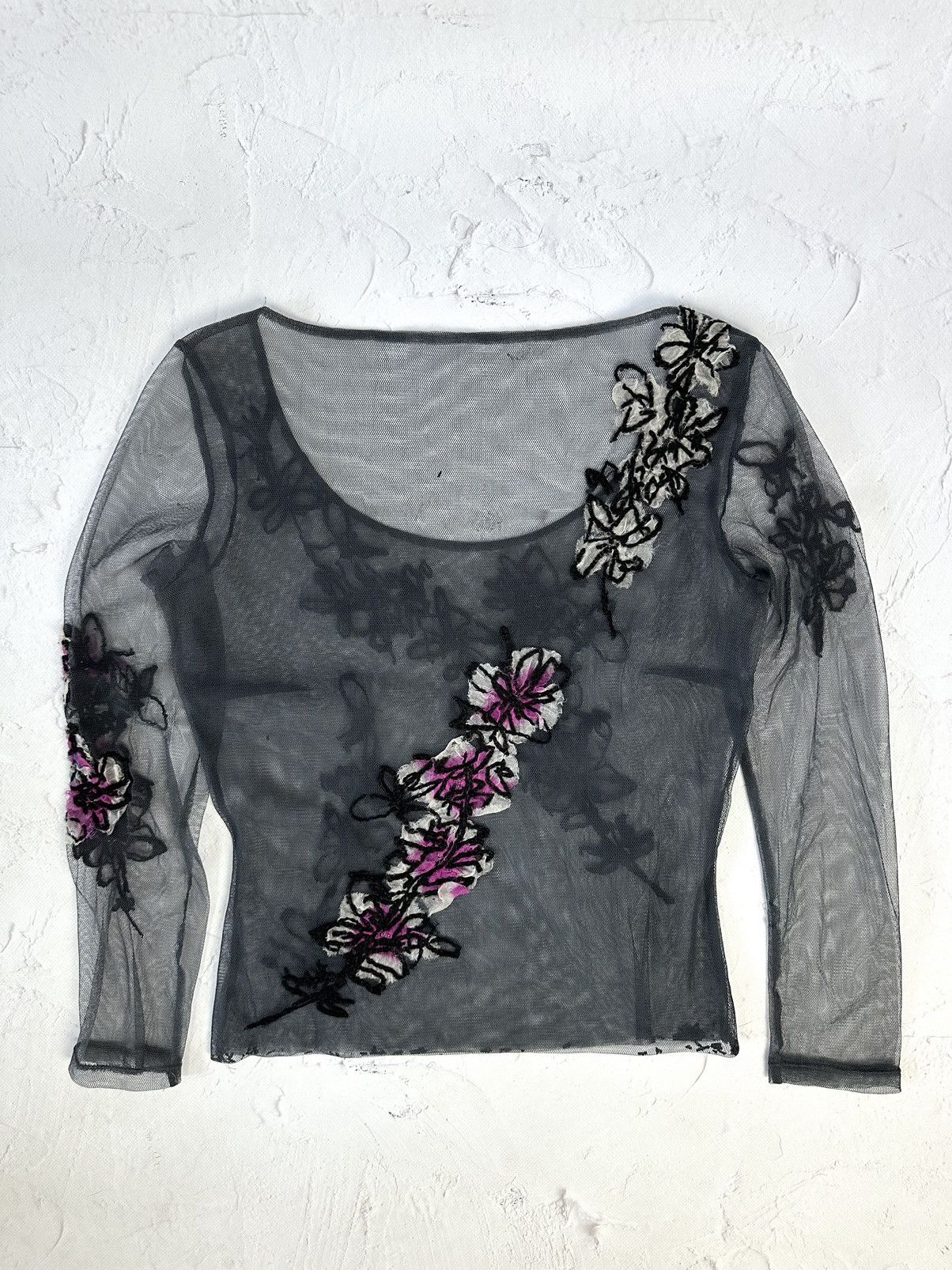 Beauty Beast × If Six Was Nine × Vintage Vintage Mesh Floral Sweater Size M / US 6-8 / IT 42-44 - 5 Thumbnail