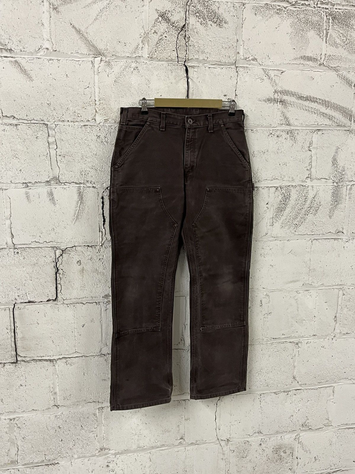 Carhartt Carhartt double knees vintage mocha brown rare baggy hype Size US 33 - 1 Thumbnail